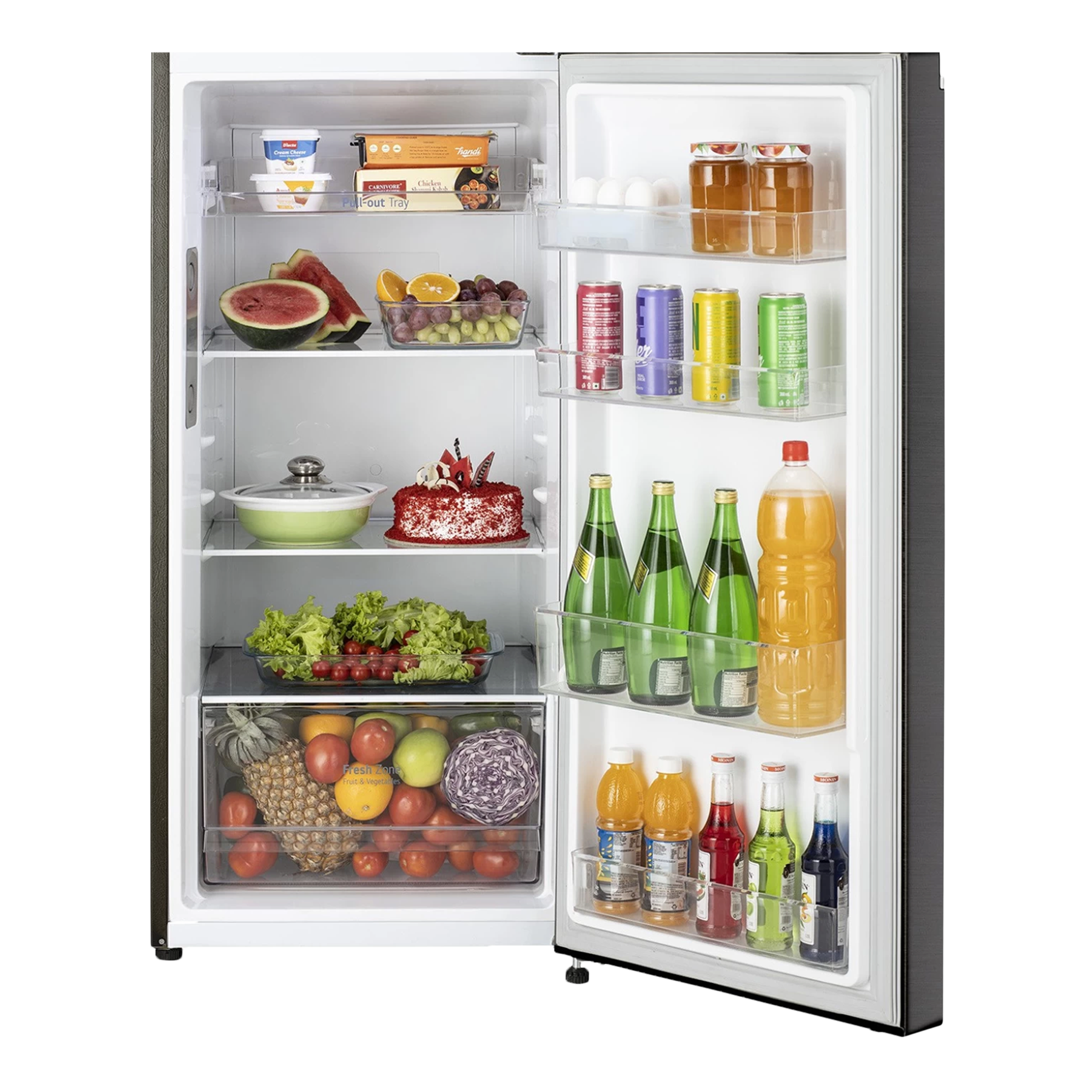 LG 246 Litres 3 Star Frost Free Double Door Convertible Refrigerator with Door Cooling Plus Technology (GL-T262TESX.AESZEB, Ebony Sheen)_5