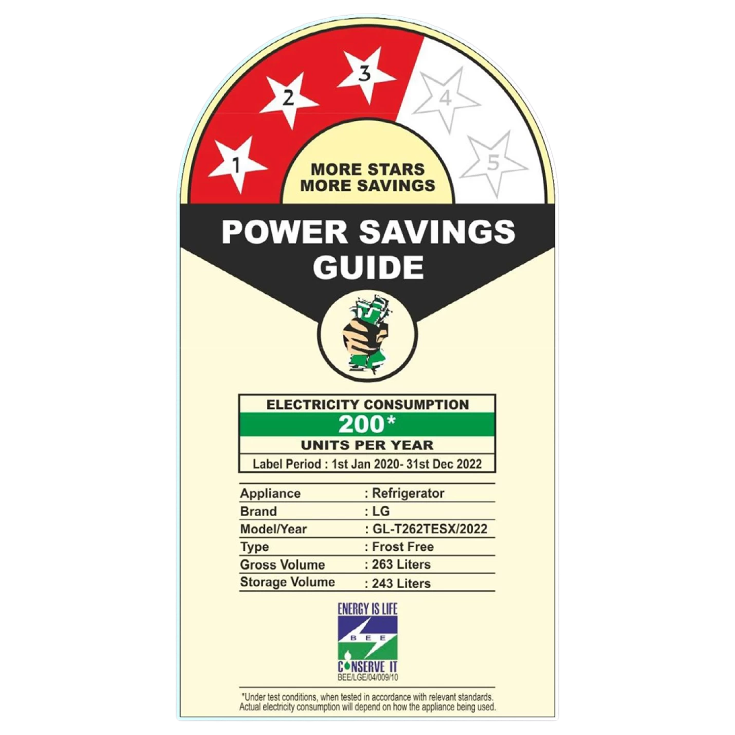 LG 246 Litres 3 Star Frost Free Double Door Convertible Refrigerator with Door Cooling Plus Technology (GL-T262TESX.AESZEB, Ebony Sheen)_8