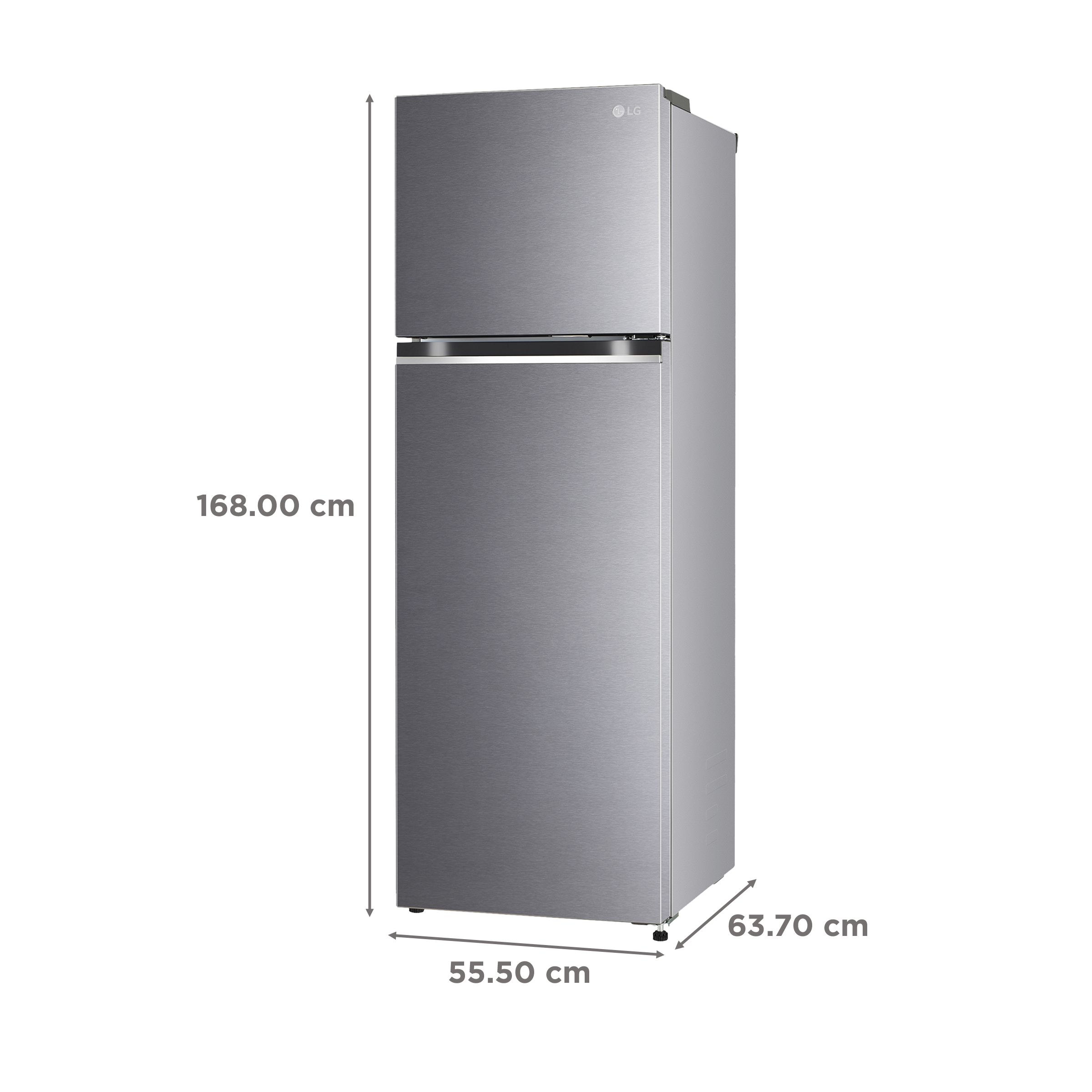 LG 272 Litres 2 Star Frost Free Double Door Refrigerator with Smart Diagnosis (GL-N312SDSY, Dazzle Steel)_3