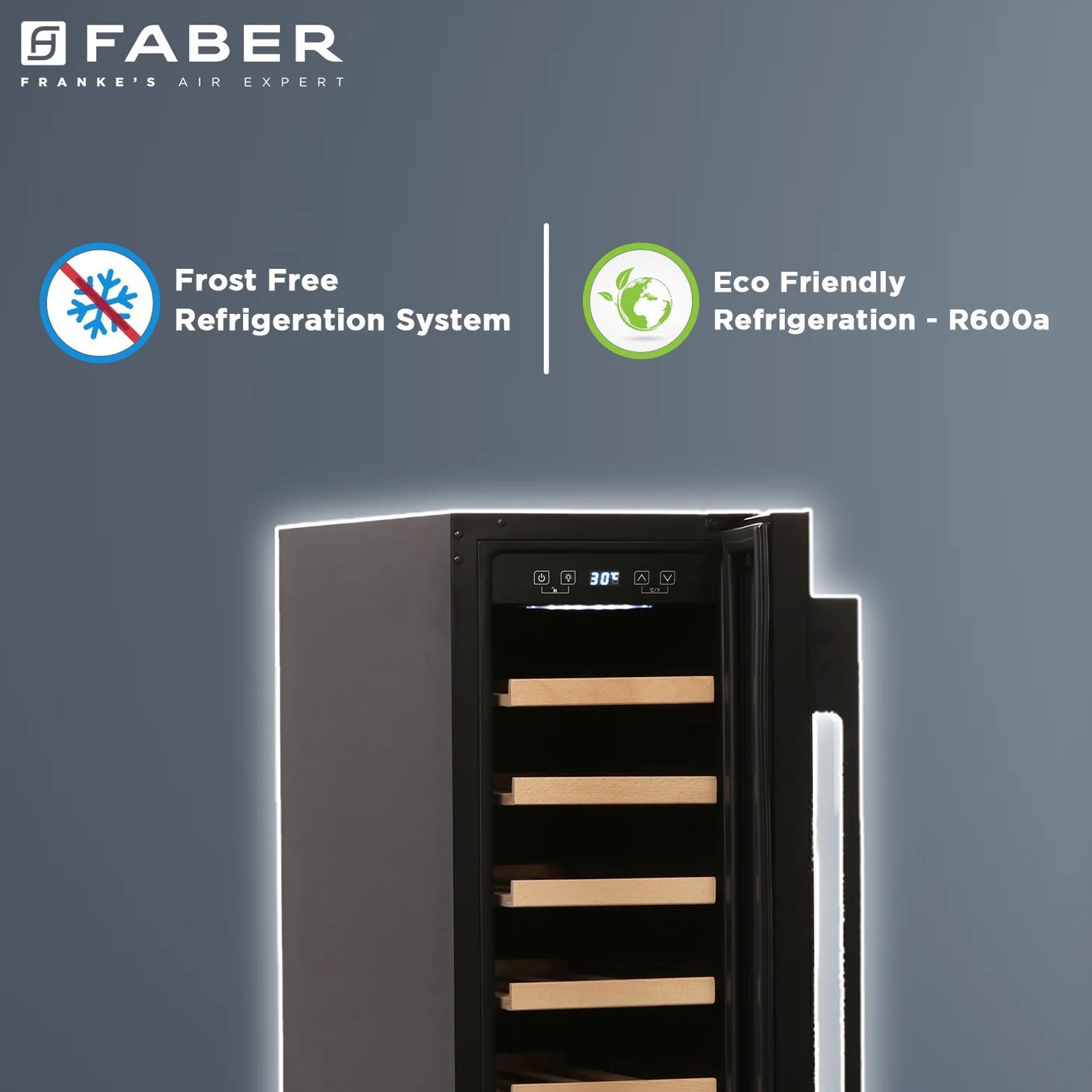 FABER 58 Litres 20 Bottles Wine Cooler (Triple Glazed Glass Door, FWCJCF58, Black)_17