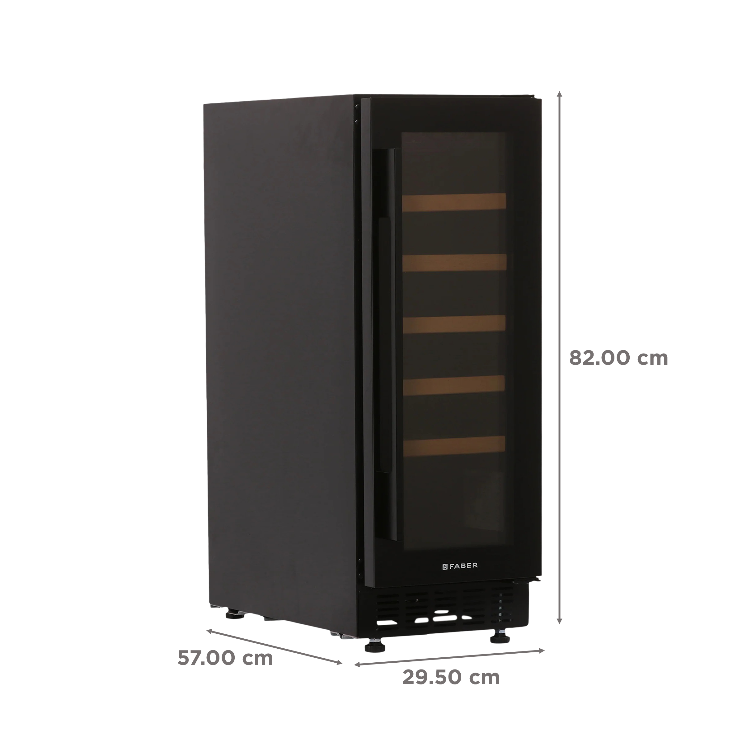 FABER 58 Litres 20 Bottles Wine Cooler (Triple Glazed Glass Door, FWCJCF58, Black)_3