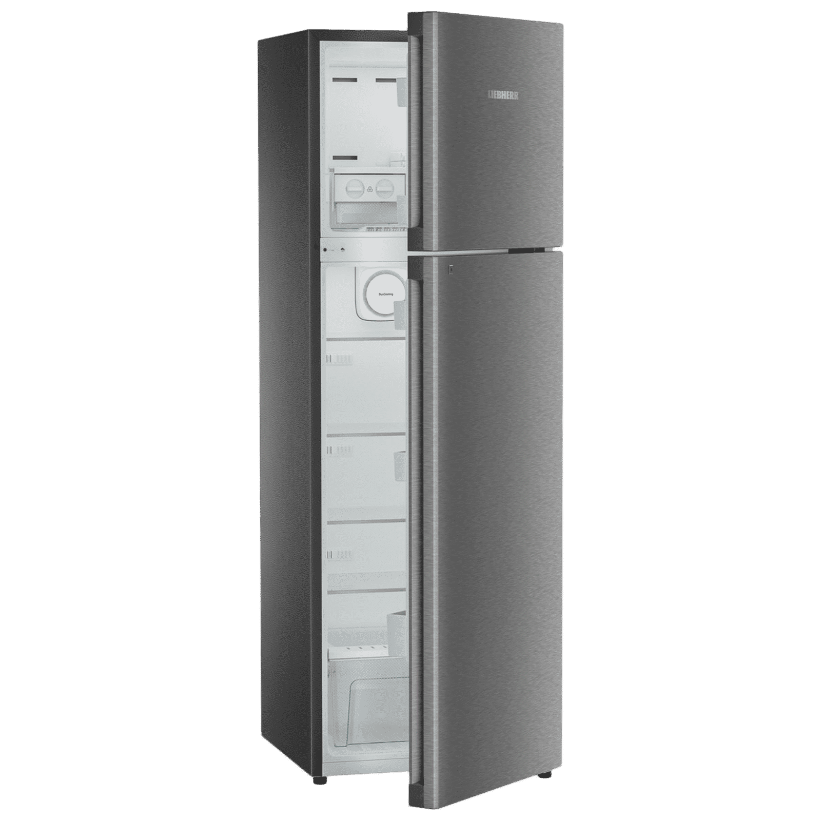 LIEBHERR 350 Litres 2 Star Frost Free Double Door Refrigerator with Vegetable Bin (TDgs 3510, Grey Steel)_8