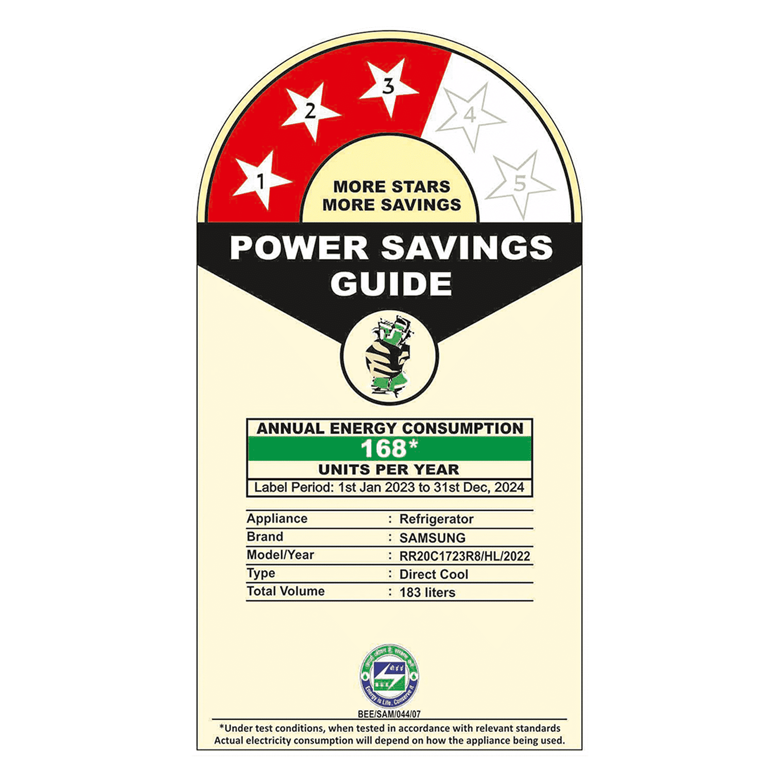 SAMSUNG Stylish Grande 183 Litres3 Star Direct Cool Single Door Refrigerator with Anti Bacterial Gasket (RR20C1723R8/HL, Blooming Saffron Red)_10