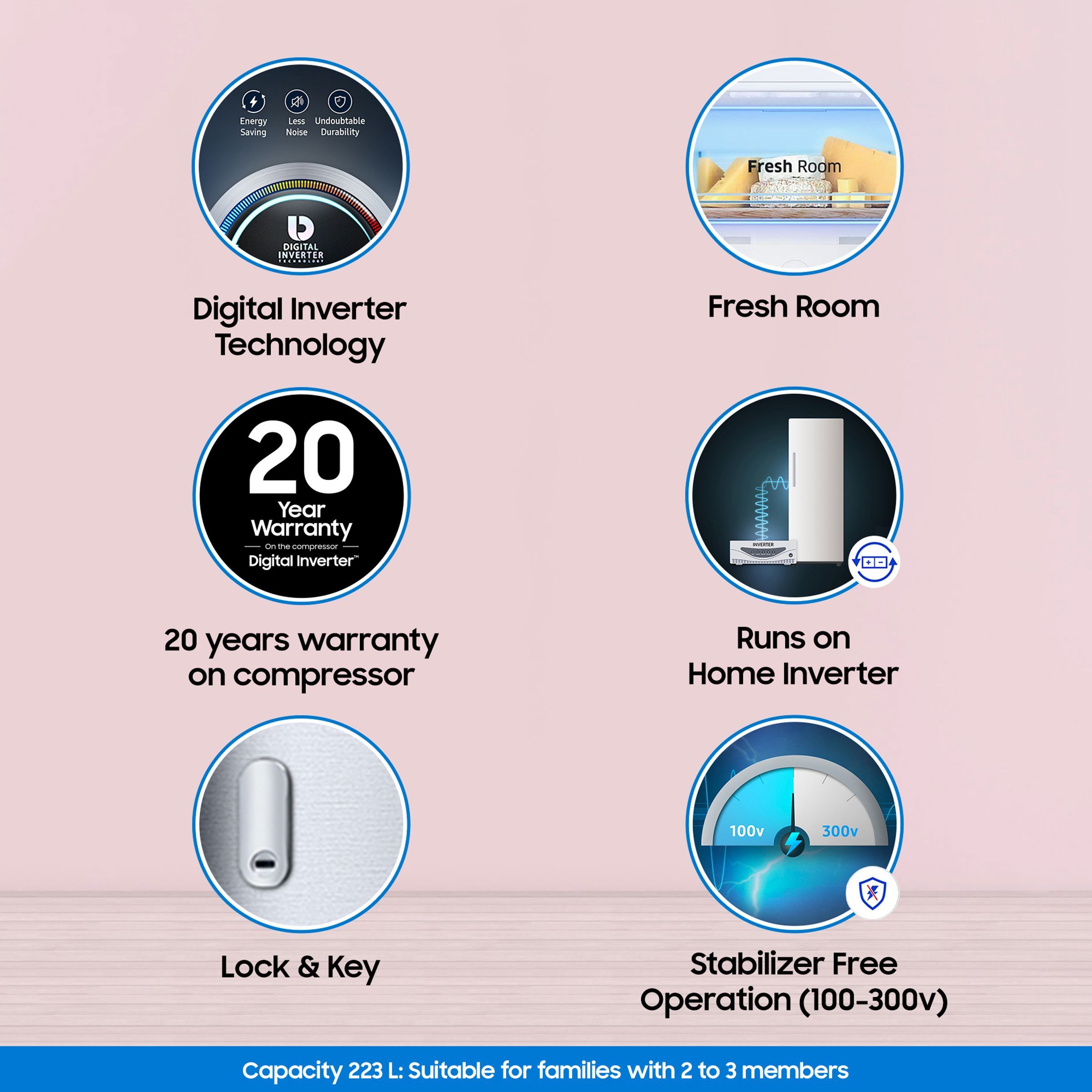 SAMSUNG 223 Litres 3 Star Direct Cool Single Door Refrigerator (RR24C2Y23S8/NL, Elegant Inox) SAMSUNG 223 Litres 3 Star Direct Cool Single Door Refrigerator (RR24C2Y23S8/NL, Elegant Inox)_13