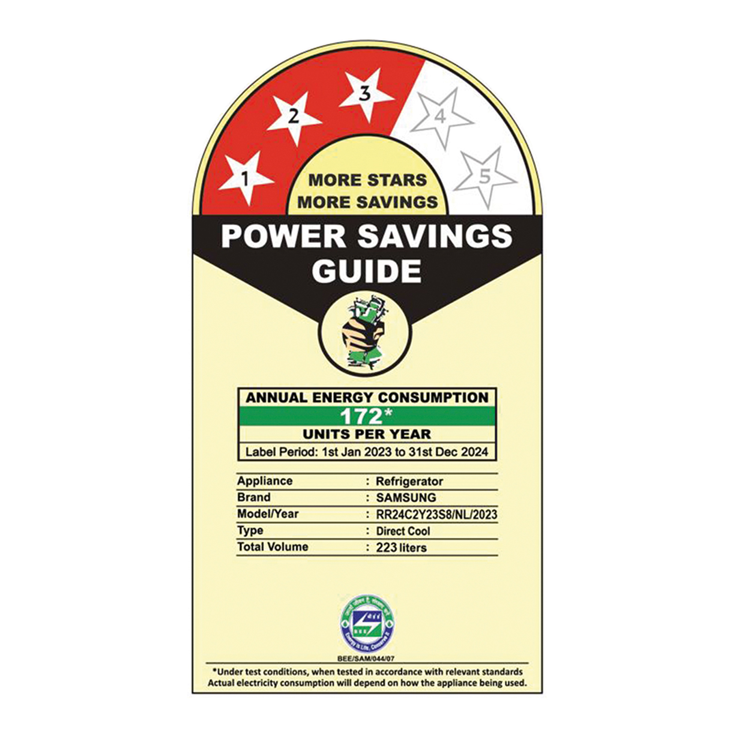 SAMSUNG 223 Litres 3 Star Direct Cool Single Door Refrigerator (RR24C2Y23S8/NL, Elegant Inox) SAMSUNG 223 Litres 3 Star Direct Cool Single Door Refrigerator (RR24C2Y23S8/NL, Elegant Inox)_8