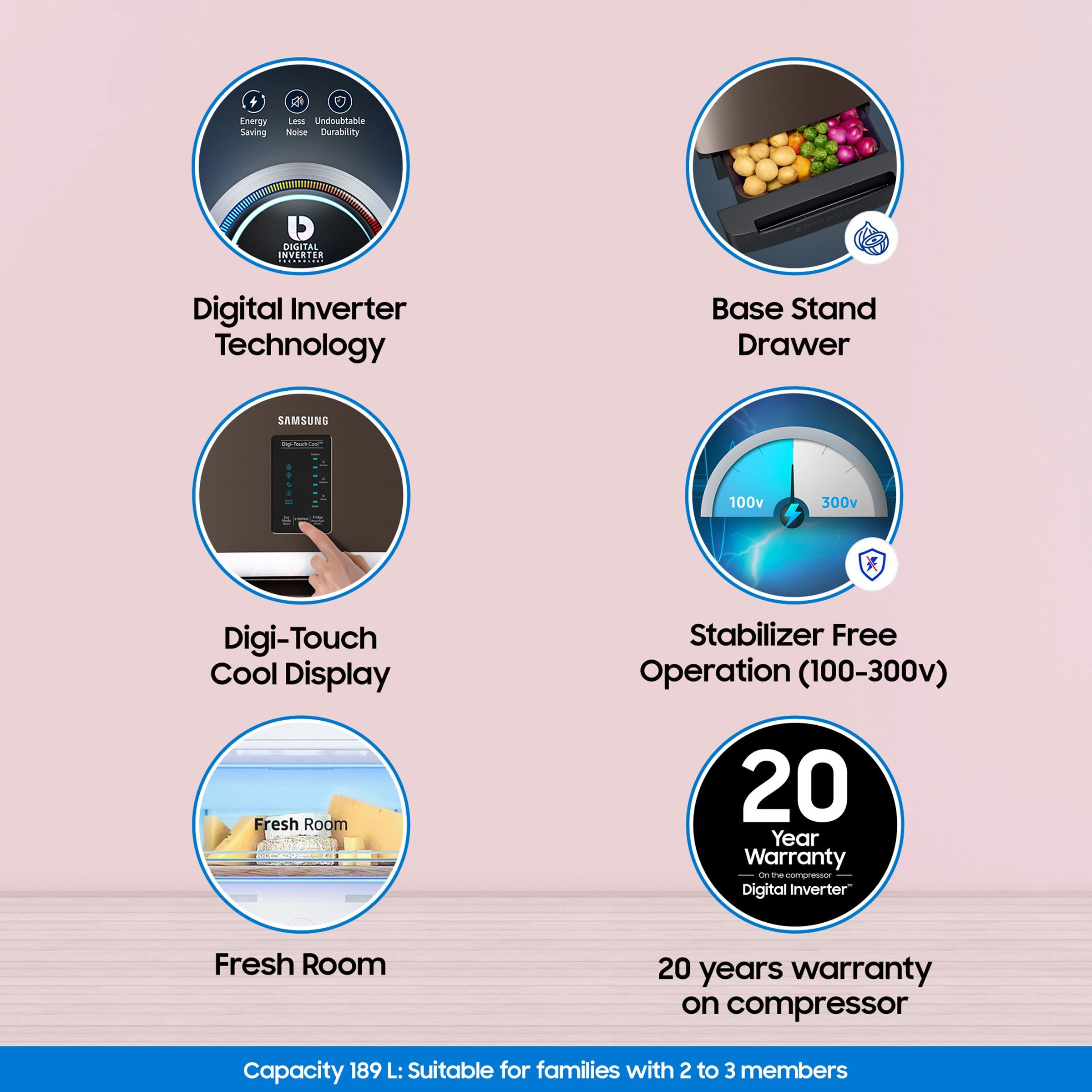 SAMSUNG 189 Litres 4 Star Direct Cool Single Door Refrigerator (RR21C2F24DX/HL, Luxe Brown)_15