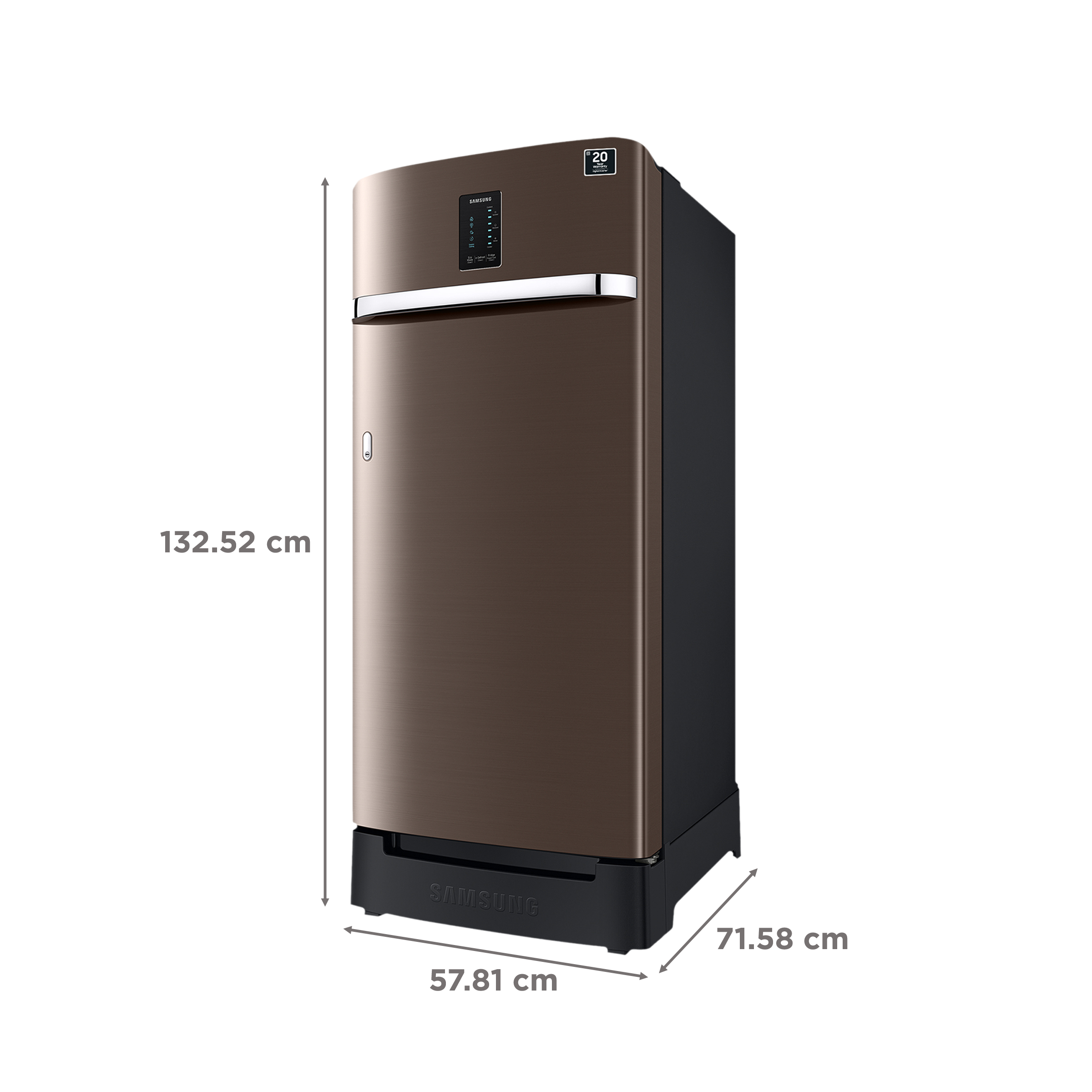 SAMSUNG 189 Litres 4 Star Direct Cool Single Door Refrigerator (RR21C2F24DX/HL, Luxe Brown)_3