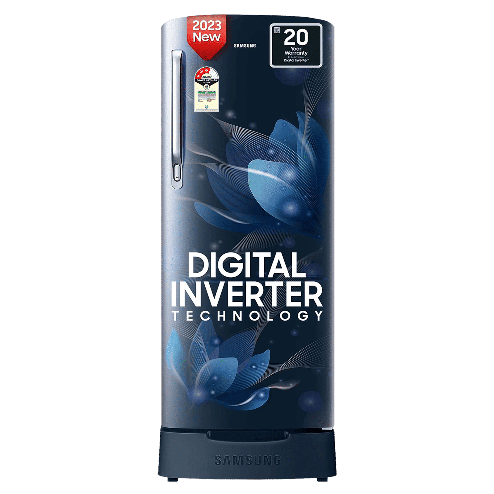 SAMSUNG 183 Litres 3 Star Direct Cool Single Door Refrigerator (RR20C1823U8/HL, Saffron Blue)_1