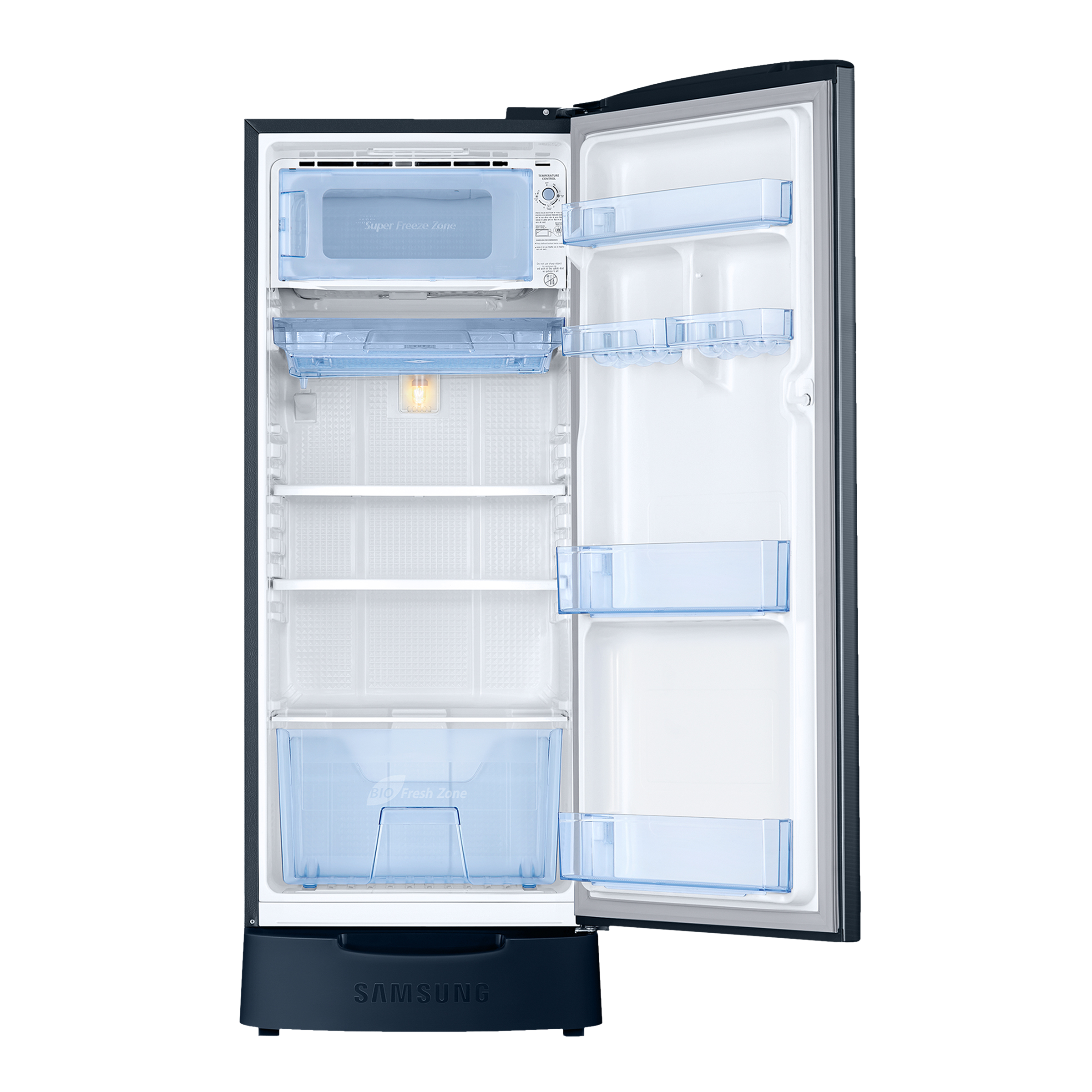 SAMSUNG 183 Litres 3 Star Direct Cool Single Door Refrigerator (RR20C1823U8/HL, Saffron Blue)_6