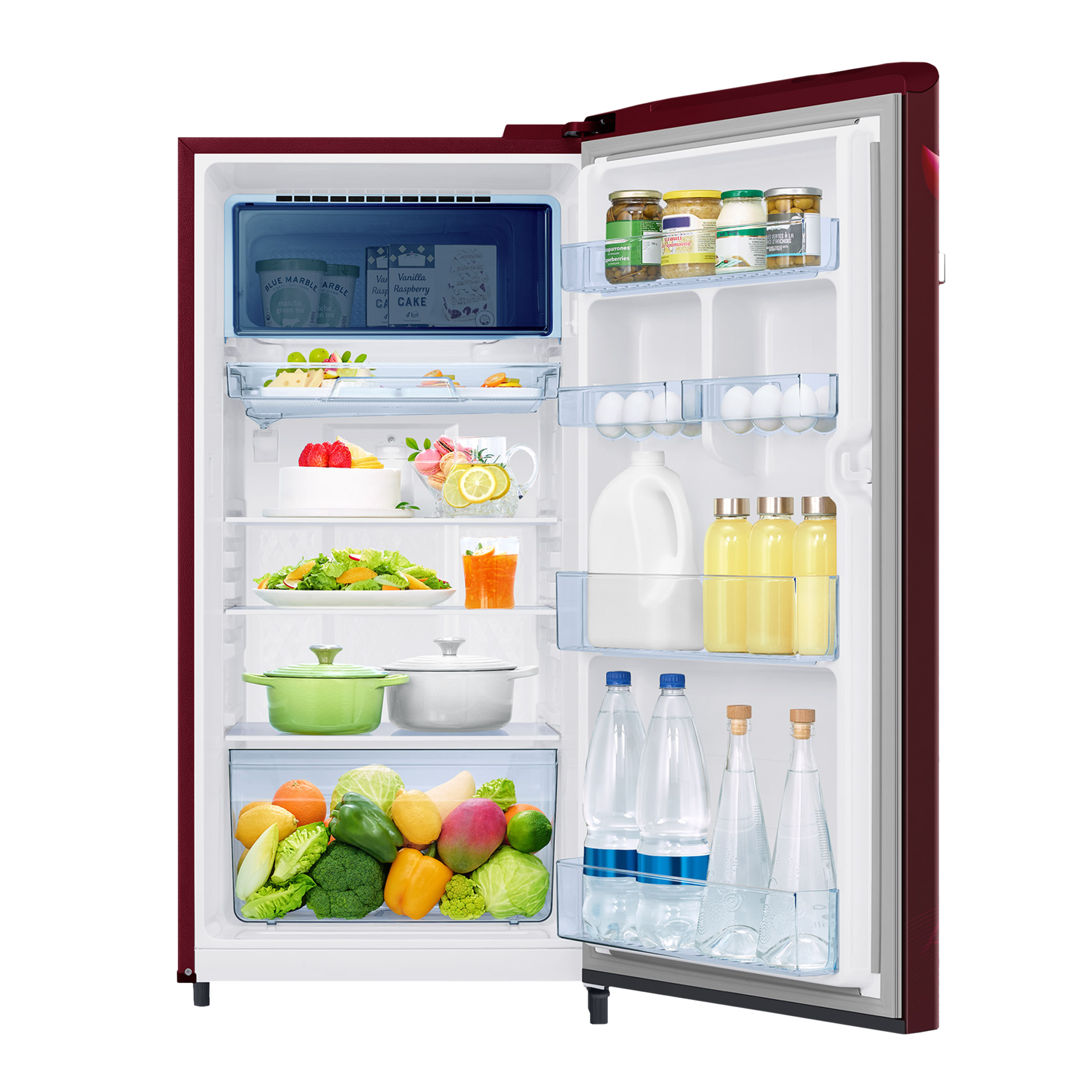 SAMSUNG 189 Litres 4 Star Direct Cool Single Door Refrigerator (RR21C2E24RZ/HL, Midnight Blossom Red)_13