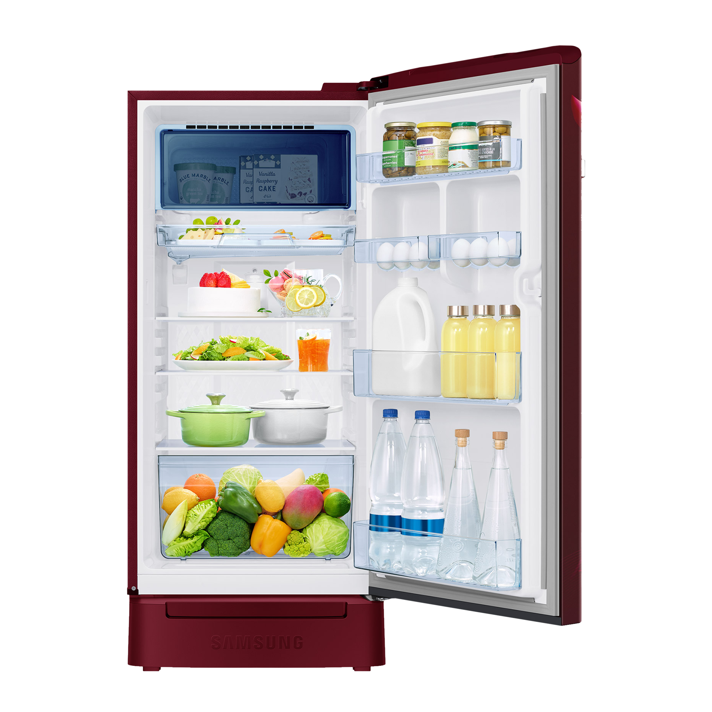 SAMSUNG 189 Litres 4 Star Direct Cool Single Door Refrigerator (RR21C2F24RZ/HL, Midnight Blossom Red)_5
