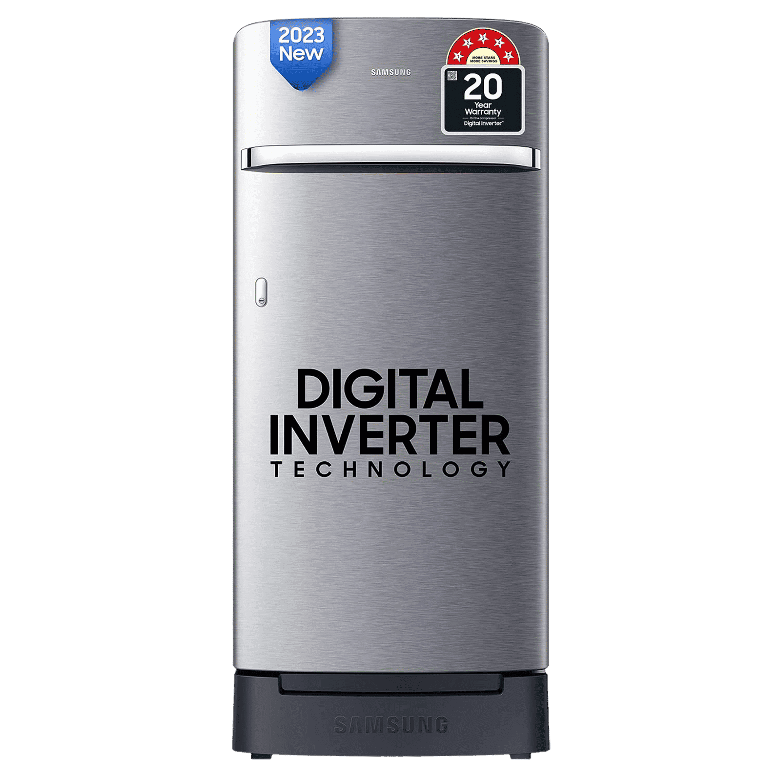 SAMSUNG 189 Litres 5 Star Direct Cool Single Door Refrigerator (RR21C2H25S8/HL, Elegant Inox)_1