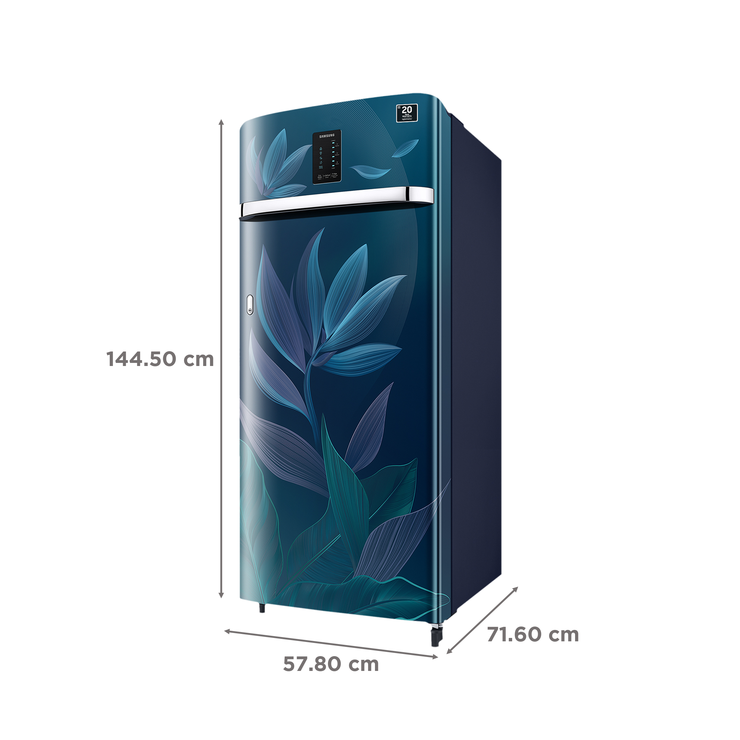 SAMSUNG 215 Litres 4 Star Direct Cool Single Door Refrigerator (RR23C2F249U/HL, Paradise Blue)_3