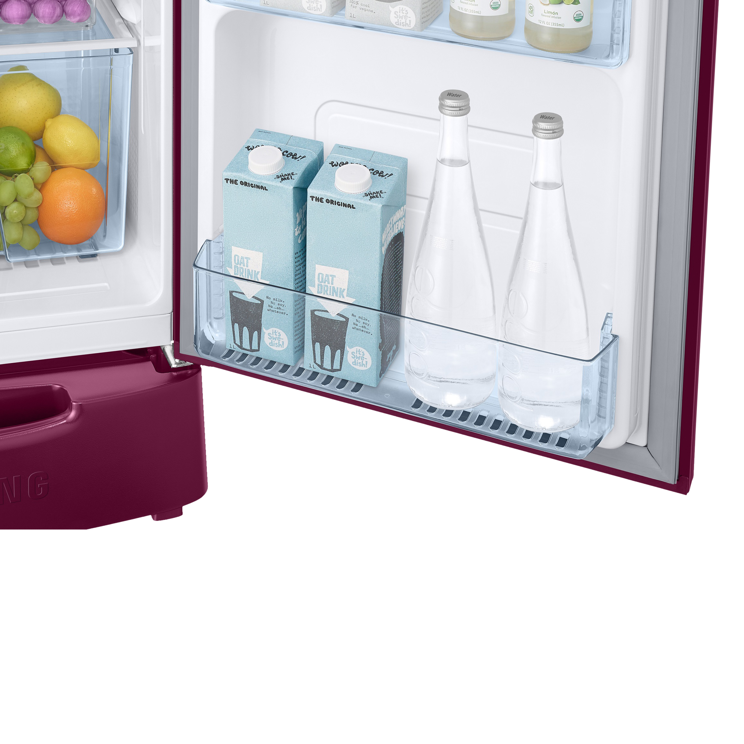 SAMSUNG 183 Litres 3 Star Direct Cool Single Door Refrigerator with Base Drawer (RR20C1823R8/HL, Saffron Red)_10