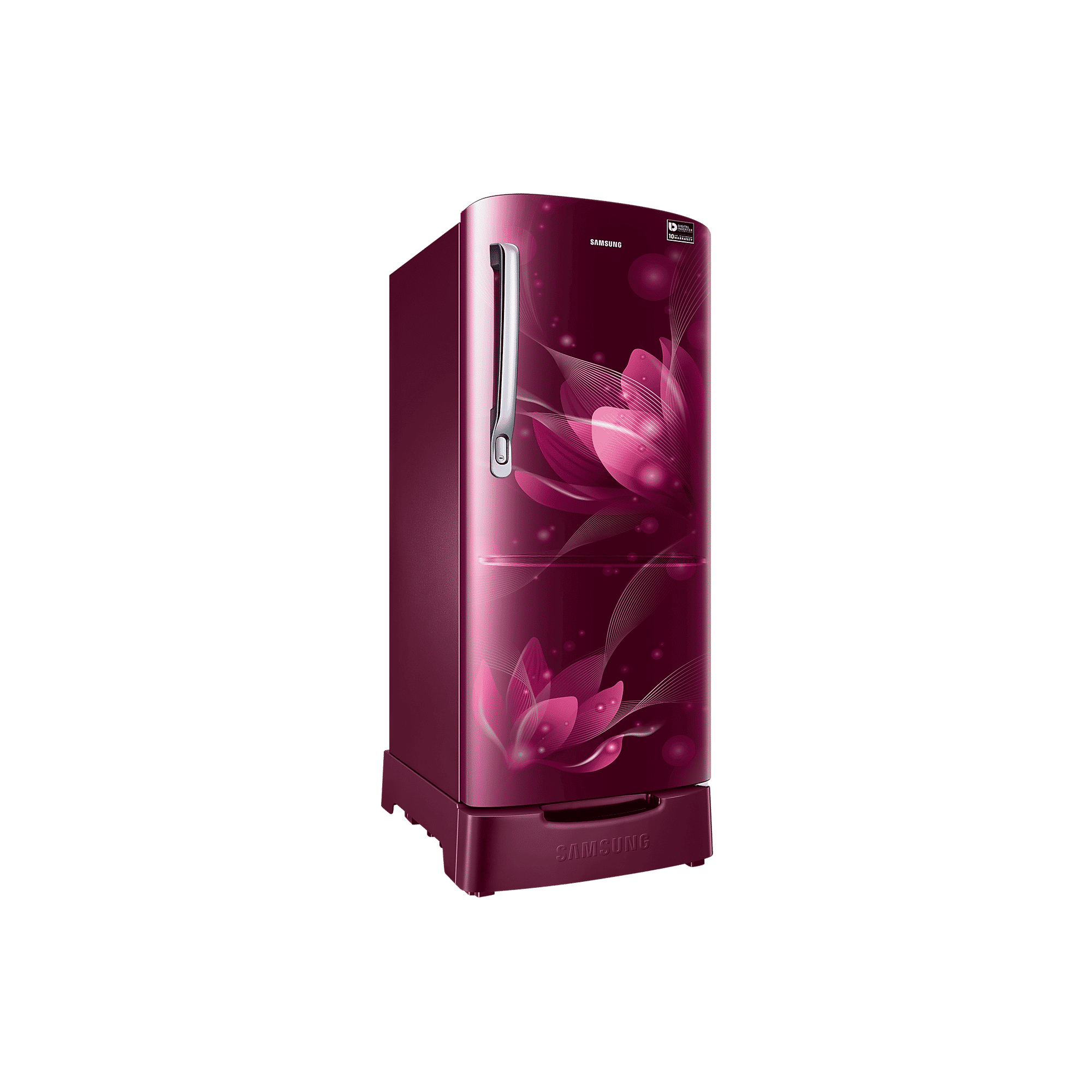 SAMSUNG 183 Litres 3 Star Direct Cool Single Door Refrigerator with Base Drawer (RR20C1823R8/HL, Saffron Red)_18