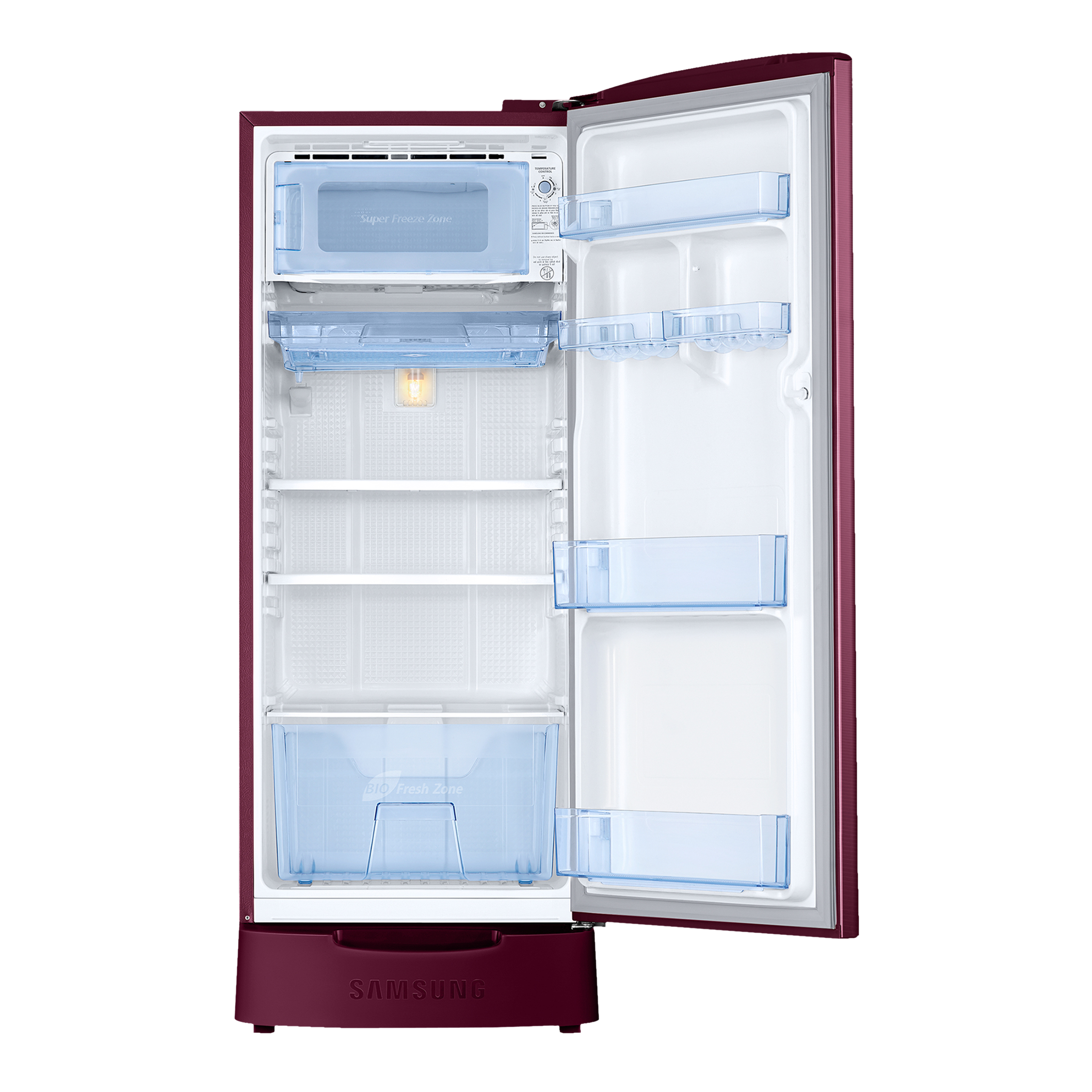 SAMSUNG 183 Litres 3 Star Direct Cool Single Door Refrigerator with Base Drawer (RR20C1823R8/HL, Saffron Red)_5