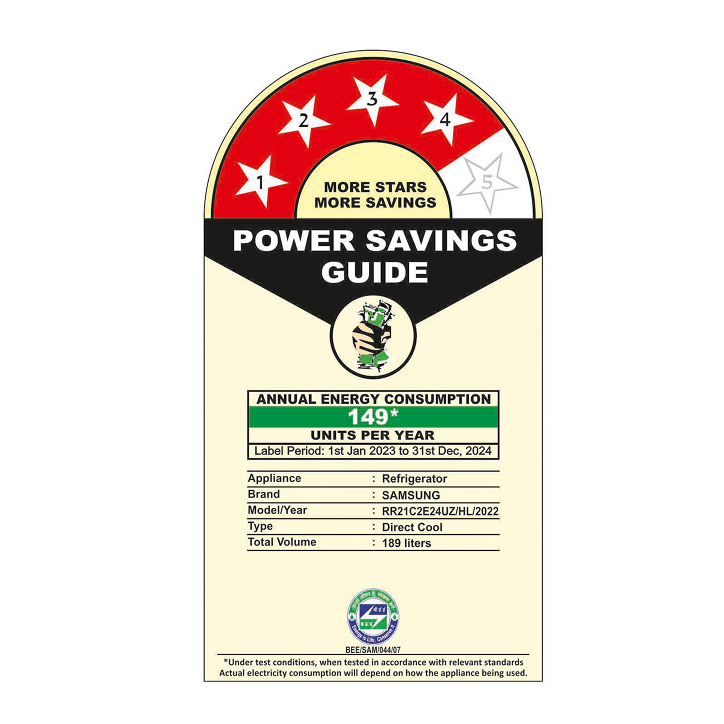 SAMSUNG 189 Litres 4 Star Direct Cool Single Door Refrigerator (RR21C2E24UZ/HL, Midnight Blossom Blue) SAMSUNG 189 Litres 4 Star Direct Cool Single Door Refrigerator (RR21C2E24UZ/HL, Midnight Blossom Blue)_10