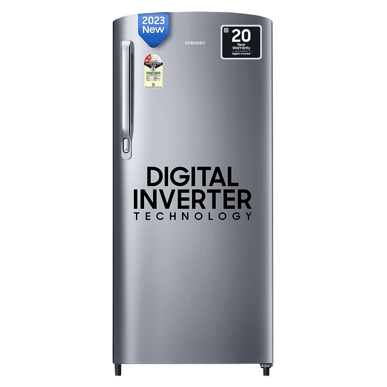 SAMSUNG Stylish Grande 183 Litres 2 Star Direct Cool Single Door Refrigerator with Stabilizer Free Operation (RR20C2412GS/NL, Grey Silver)_1