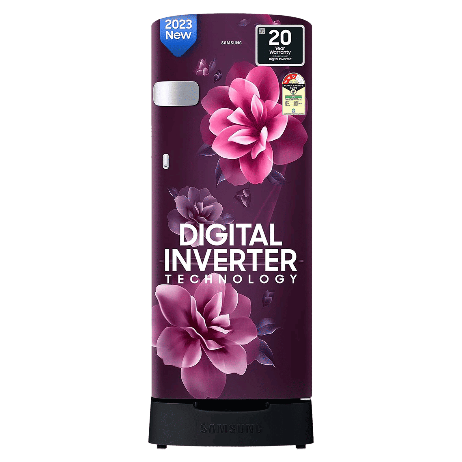 SAMSUNG Stylish Grande 223 Litres3 Star Direct Cool Single Door Refrigerator with Base Stand Drawer (RR24C2Z23CR/NL, Camellia Purple)_1