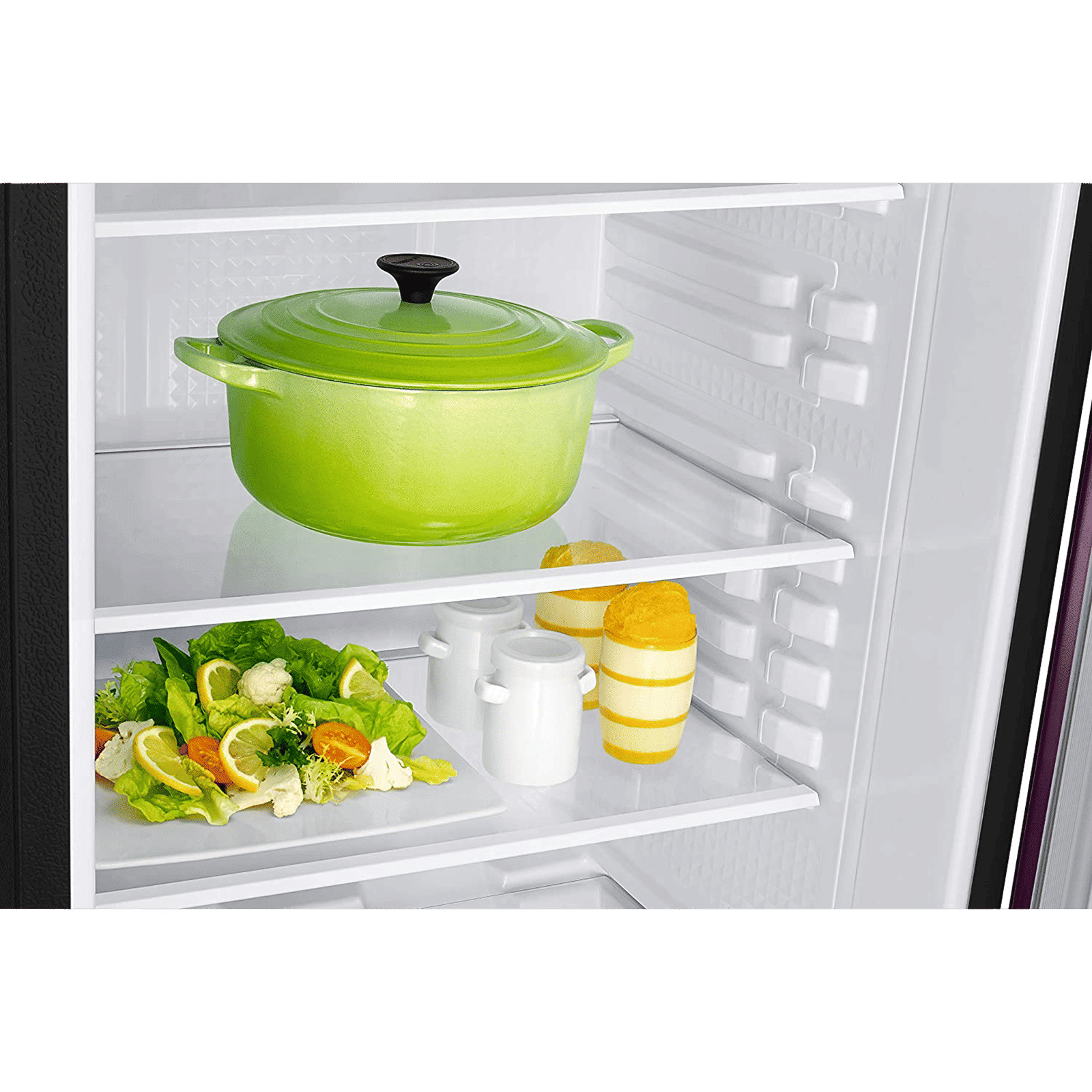 SAMSUNG Stylish Grande 223 Litres3 Star Direct Cool Single Door Refrigerator with Base Stand Drawer (RR24C2Z23CR/NL, Camellia Purple)_7