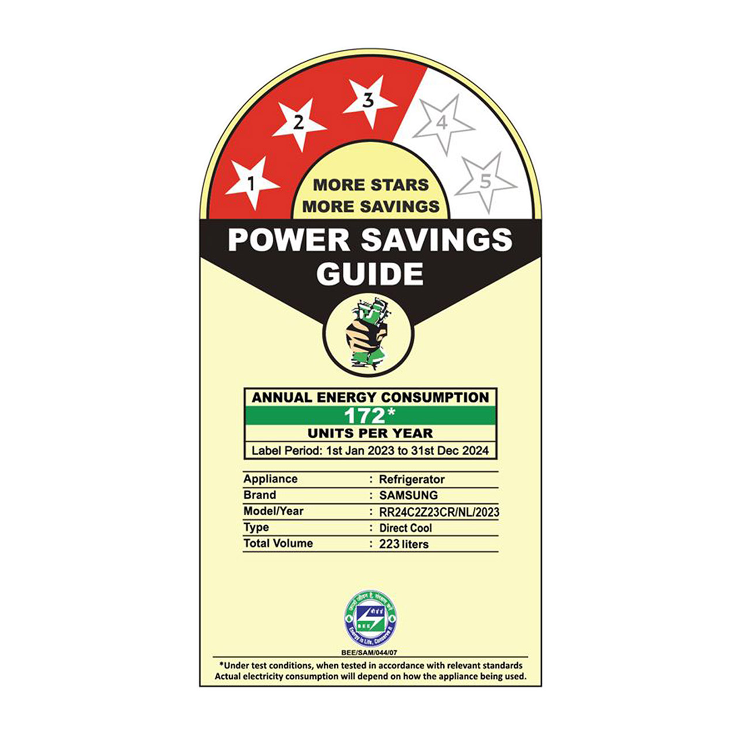 SAMSUNG Stylish Grande 223 Litres3 Star Direct Cool Single Door Refrigerator with Base Stand Drawer (RR24C2Z23CR/NL, Camellia Purple)_9