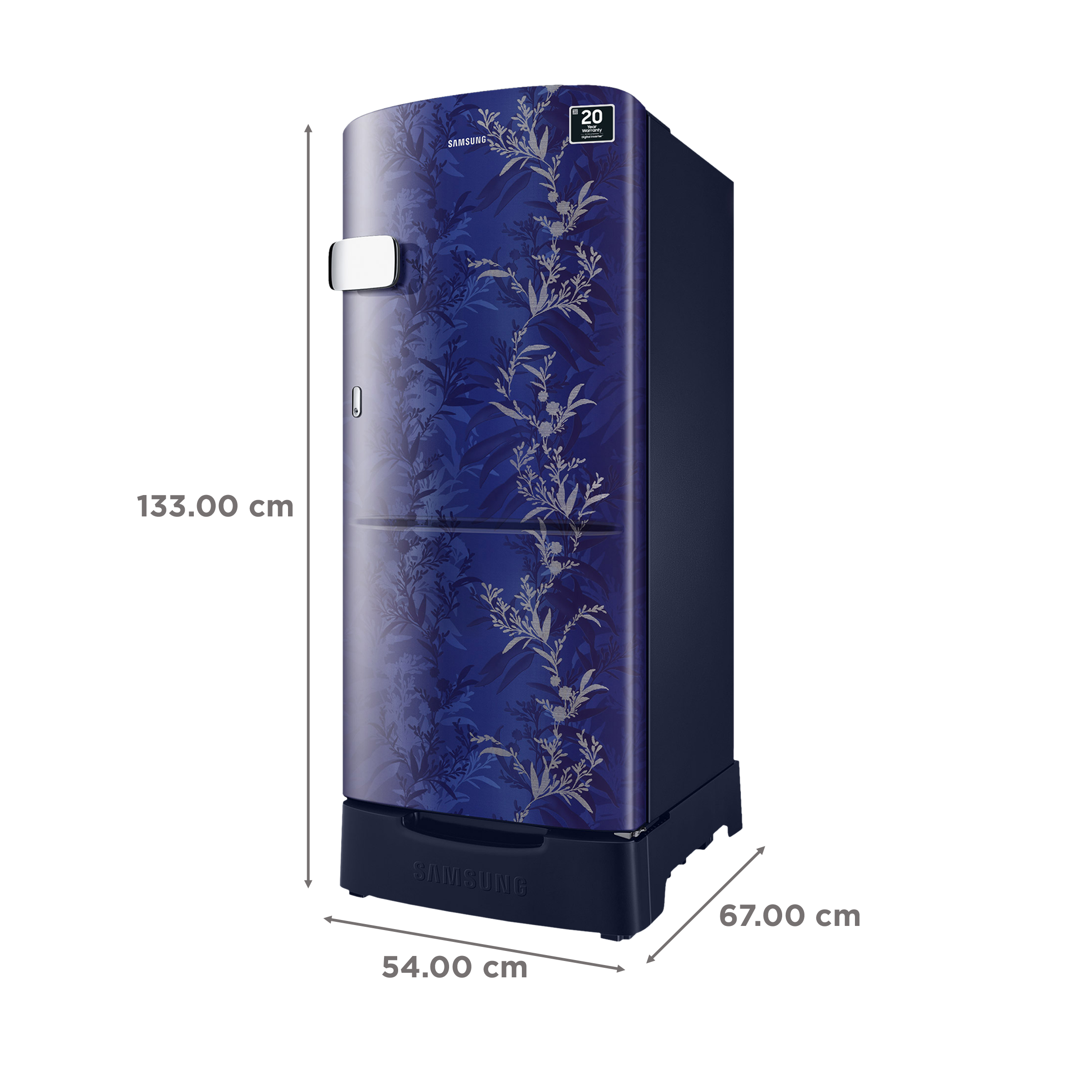 SAMSUNG 183 Litres 2 Star Direct Cool Single Door Refrigerator with Base Drawer (RR20C2Z226U/NL, Mystic Overlay Blue)_3