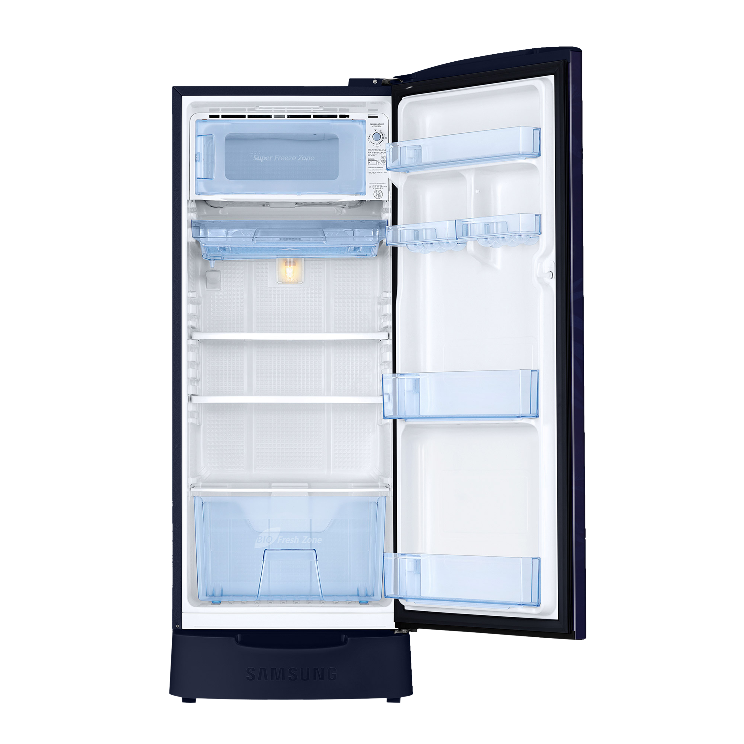 SAMSUNG 183 Litres 2 Star Direct Cool Single Door Refrigerator with Base Drawer (RR20C2Z226U/NL, Mystic Overlay Blue)_5