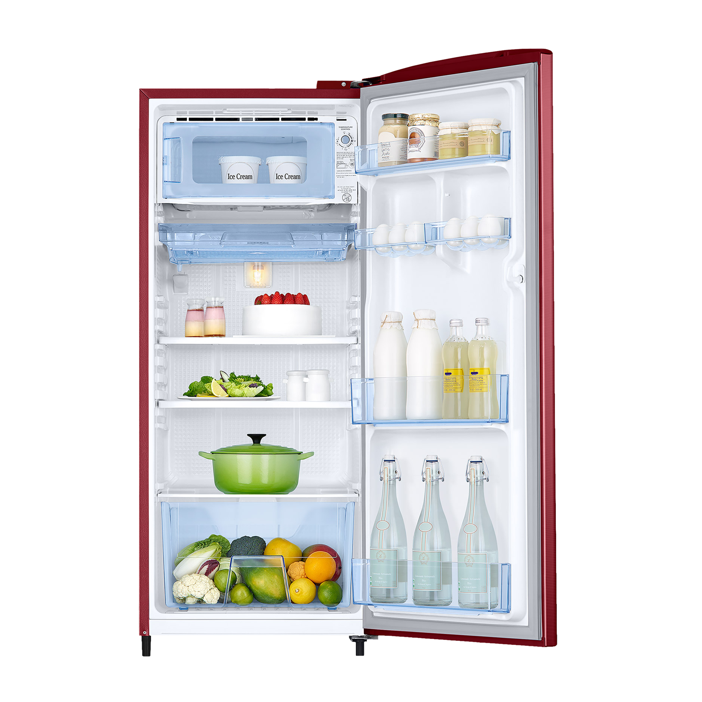 SAMSUNG 183 Litres 2 Star Direct Cool Single Door Refrigerator with Toughened Glass Shelves (RR20C2412RH/NL, Scarlet Red) SAMSUNG 183 Litres 2 Star Direct Cool Single Door Refrigerator with Toughened Glass Shelves (RR20C2412RH/NL, Scarlet Red)_8