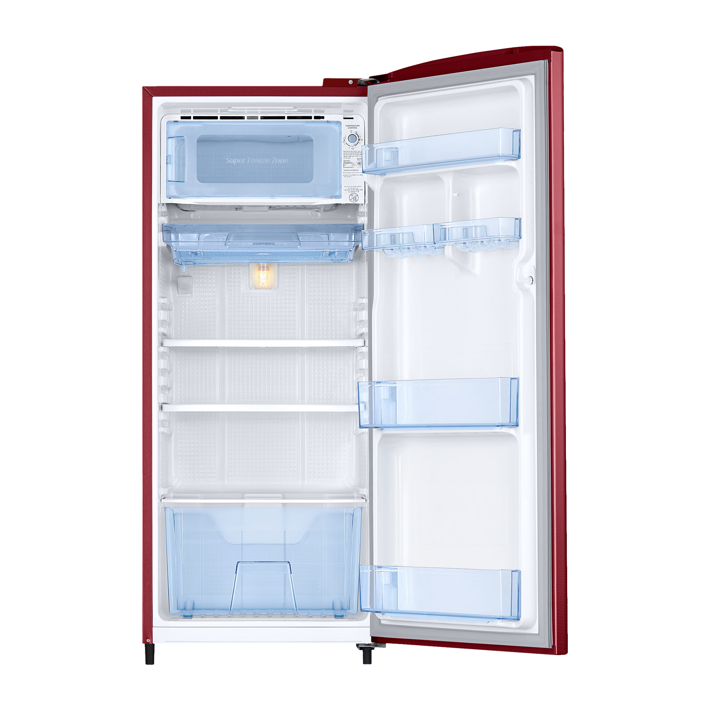 SAMSUNG 183 Litres 2 Star Direct Cool Single Door Refrigerator with Toughened Glass Shelves (RR20C2412RH/NL, Scarlet Red) SAMSUNG 183 Litres 2 Star Direct Cool Single Door Refrigerator with Toughened Glass Shelves (RR20C2412RH/NL, Scarlet Red)_9