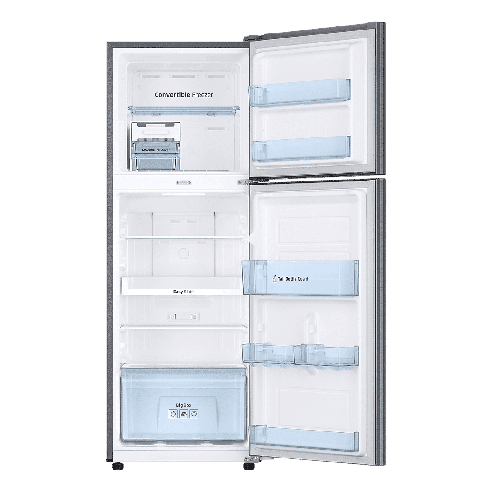 SAMSUNG 236 Litres 2 Star Frost Free Double Door Convertible Refrigerator with Anti Bacterial Gasket (RT28C3922S9/HL, Refined Inox)_15