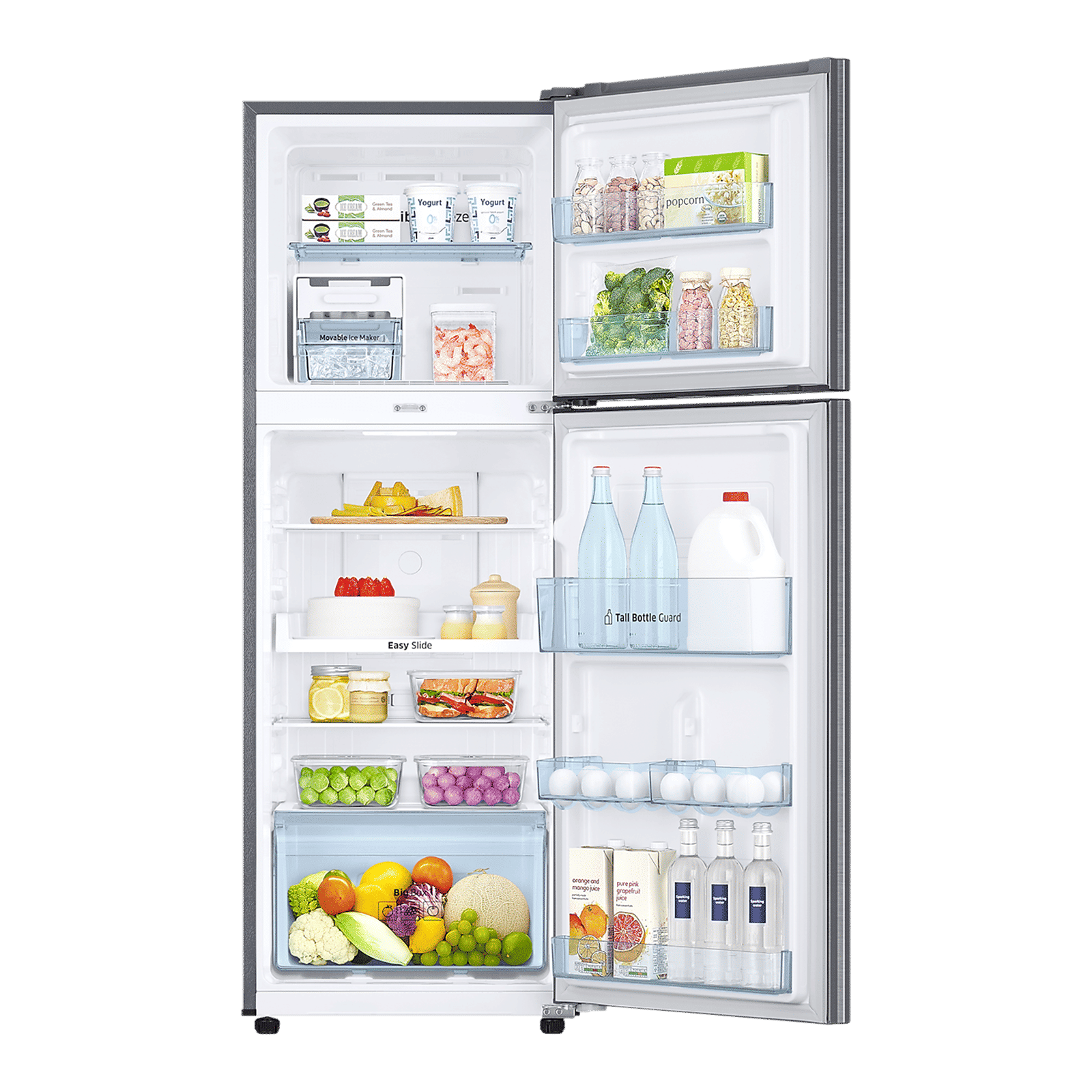 SAMSUNG 236 Litres 2 Star Frost Free Double Door Convertible Refrigerator with Anti Bacterial Gasket (RT28C3922S9/HL, Refined Inox)_5