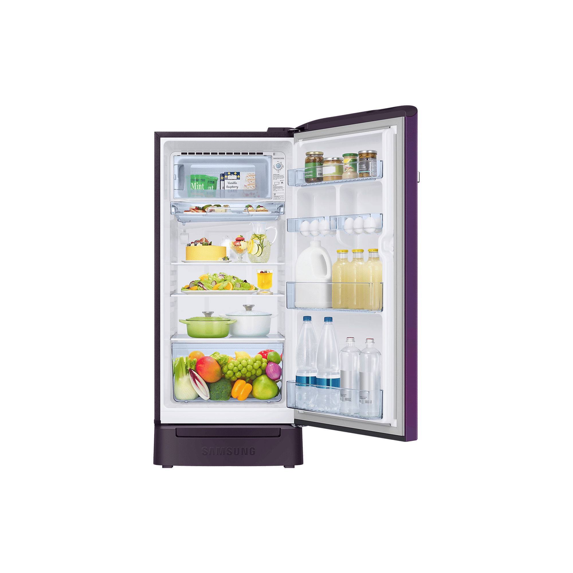 SAMSUNG 189 Litres 5 Star Direct Cool Single Door Refrigerator with Antibacterial Gasket (RR21C2H25CR/HL, Camellia Purple)_5