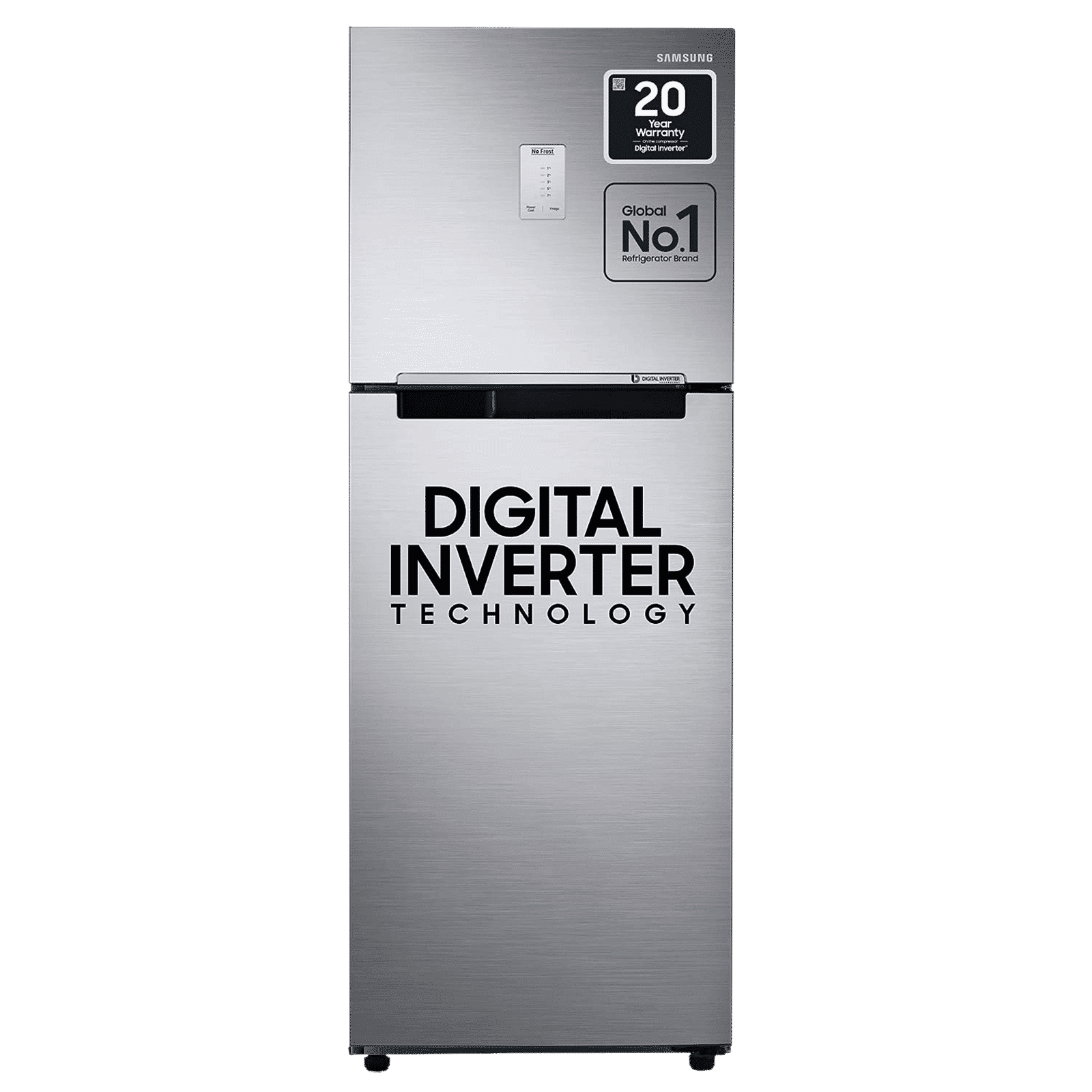 SAMSUNG 236 Litres 2 Star Frost Free Double Door Refrigerator with Antibacterial Gasket (RT28C3452S8/HL, Elegant Inox)_1