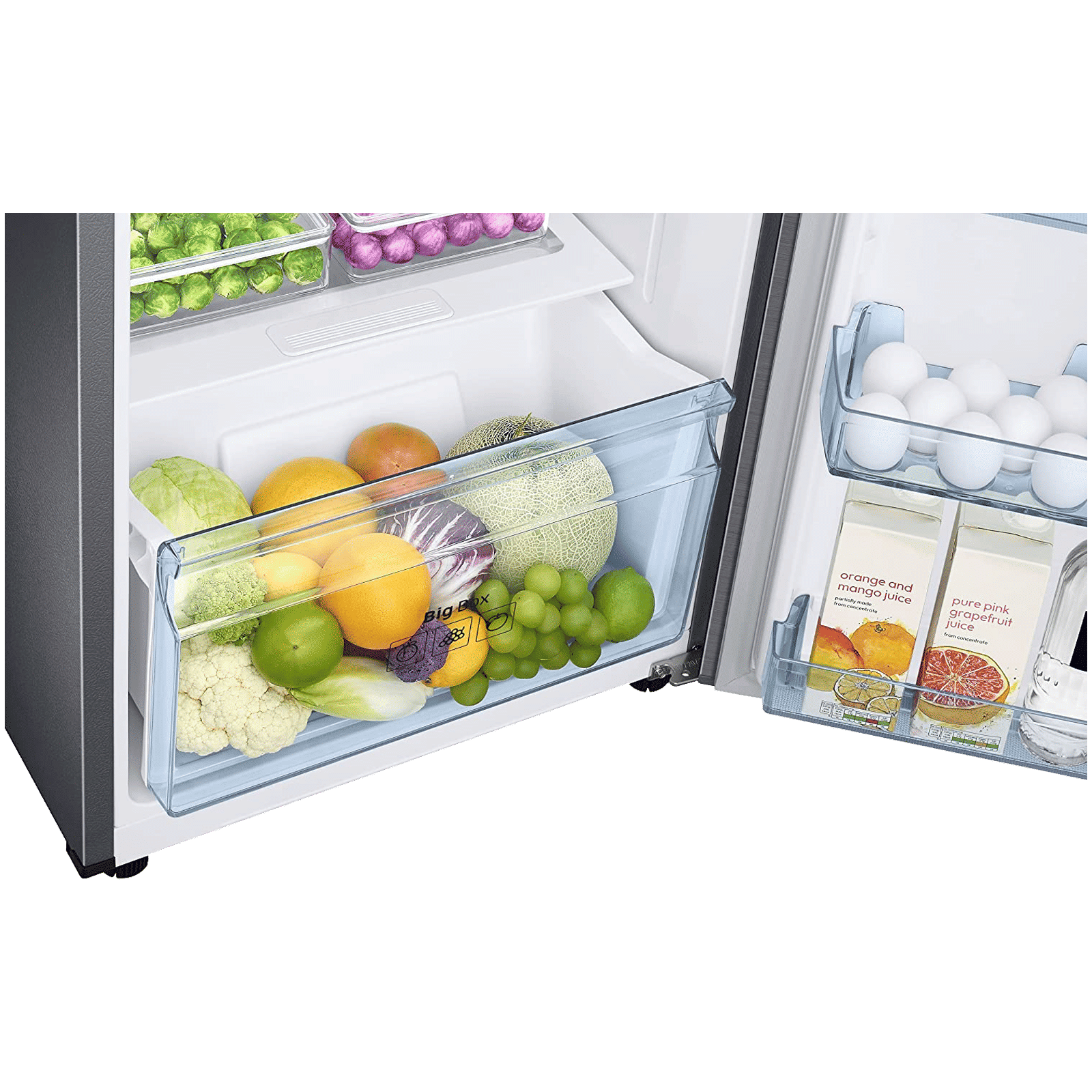 SAMSUNG 236 Litres 2 Star Frost Free Double Door Refrigerator with Antibacterial Gasket (RT28C3452S8/HL, Elegant Inox)_7