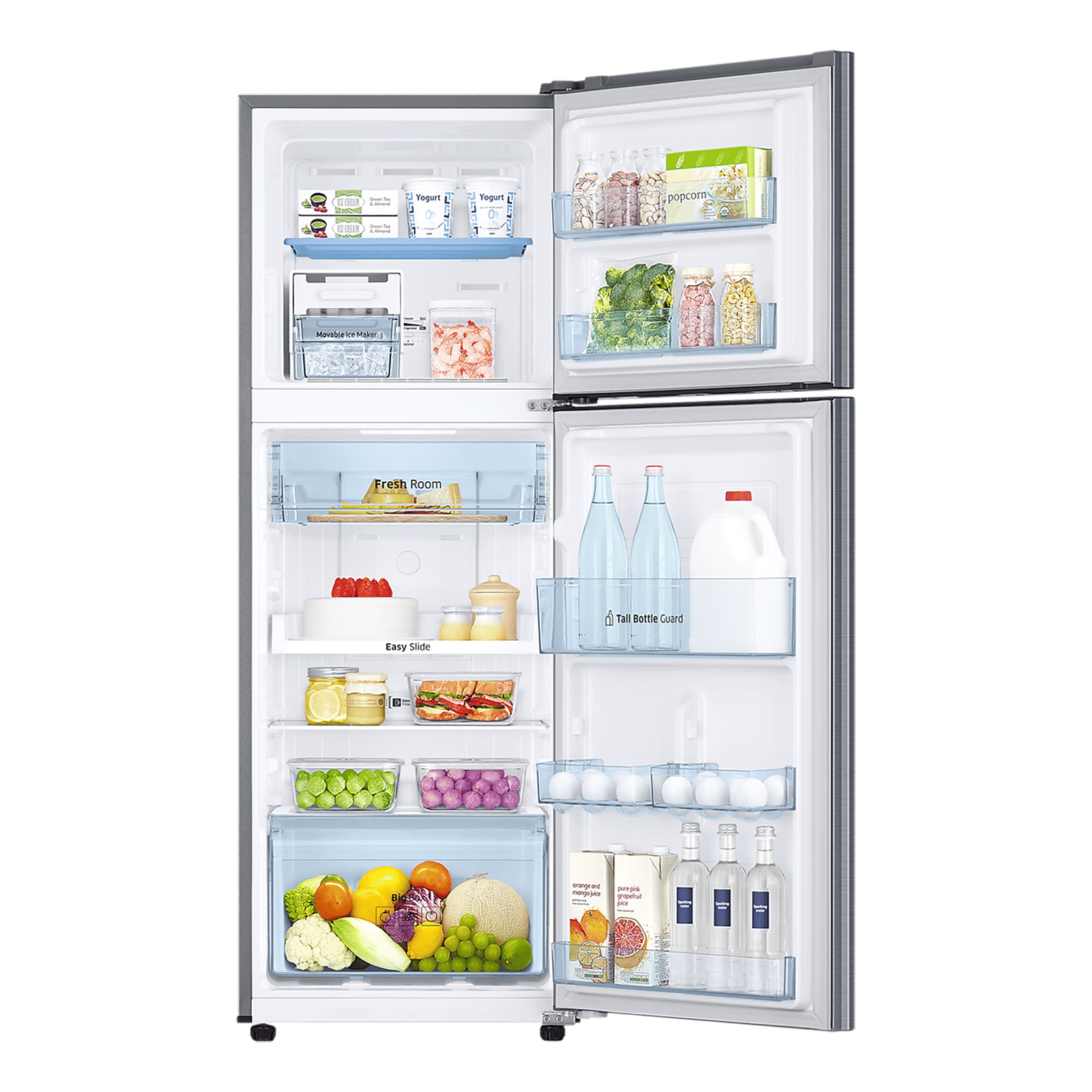 SAMSUNG 236 Litres 2 Star Frost Free Double Door Refrigerator with Antibacterial Gasket (RT28C3452S8/HL, Elegant Inox)_4
