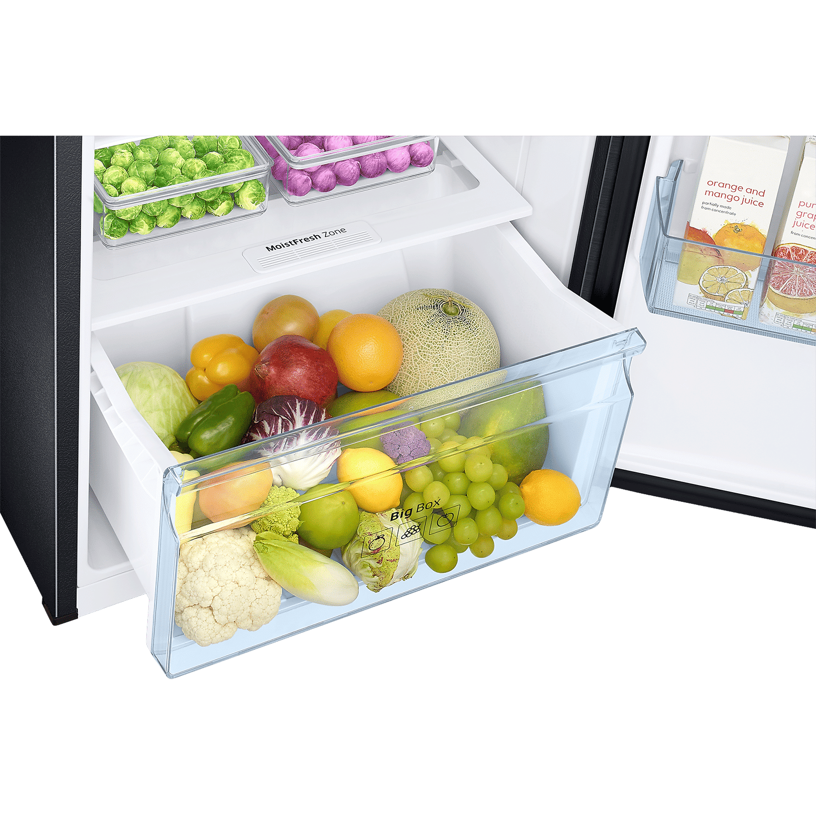 SAMSUNG 301 Litres 2 Star Frost Free Double Door Convertible Refrigerator with Twin Cooling Plus (RT34C4522B1/HL, Black Matt)_9