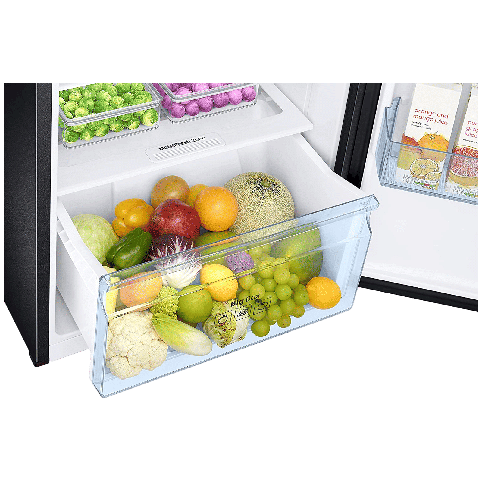 SAMSUNG 301 Litres 2 Star Frost Free Double Door Convertible Refrigerator with Twin Cooling Plus (RT34C4522B1/HL, Black Matt)_11