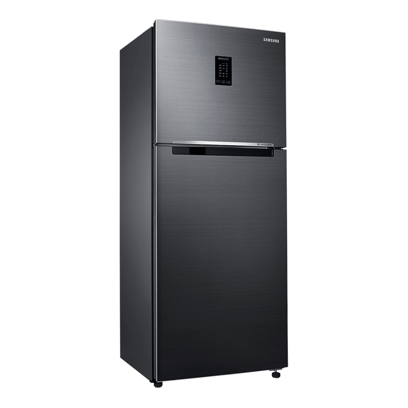 SAMSUNG 301 Litres 2 Star Frost Free Double Door Convertible Refrigerator with Twin Cooling Plus (RT34C4522B1/HL, Black Matt)_12