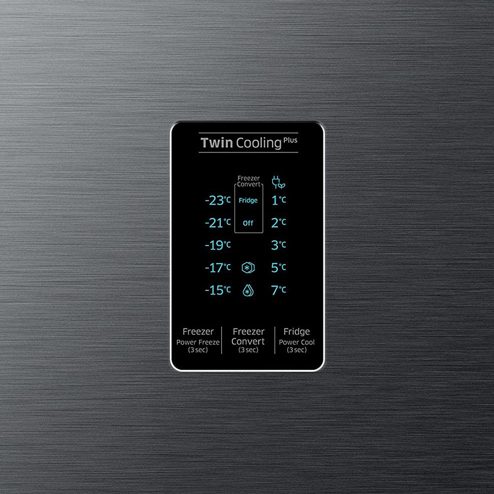 SAMSUNG 301 Litres 2 Star Frost Free Double Door Convertible Refrigerator with Twin Cooling Plus (RT34C4522B1/HL, Black Matt)_15