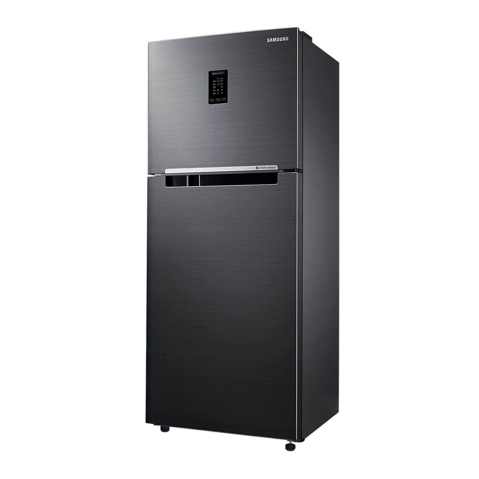 SAMSUNG 301 Litres 2 Star Frost Free Double Door Convertible Refrigerator with Twin Cooling Plus (RT34C4522B1/HL, Black Matt)_4