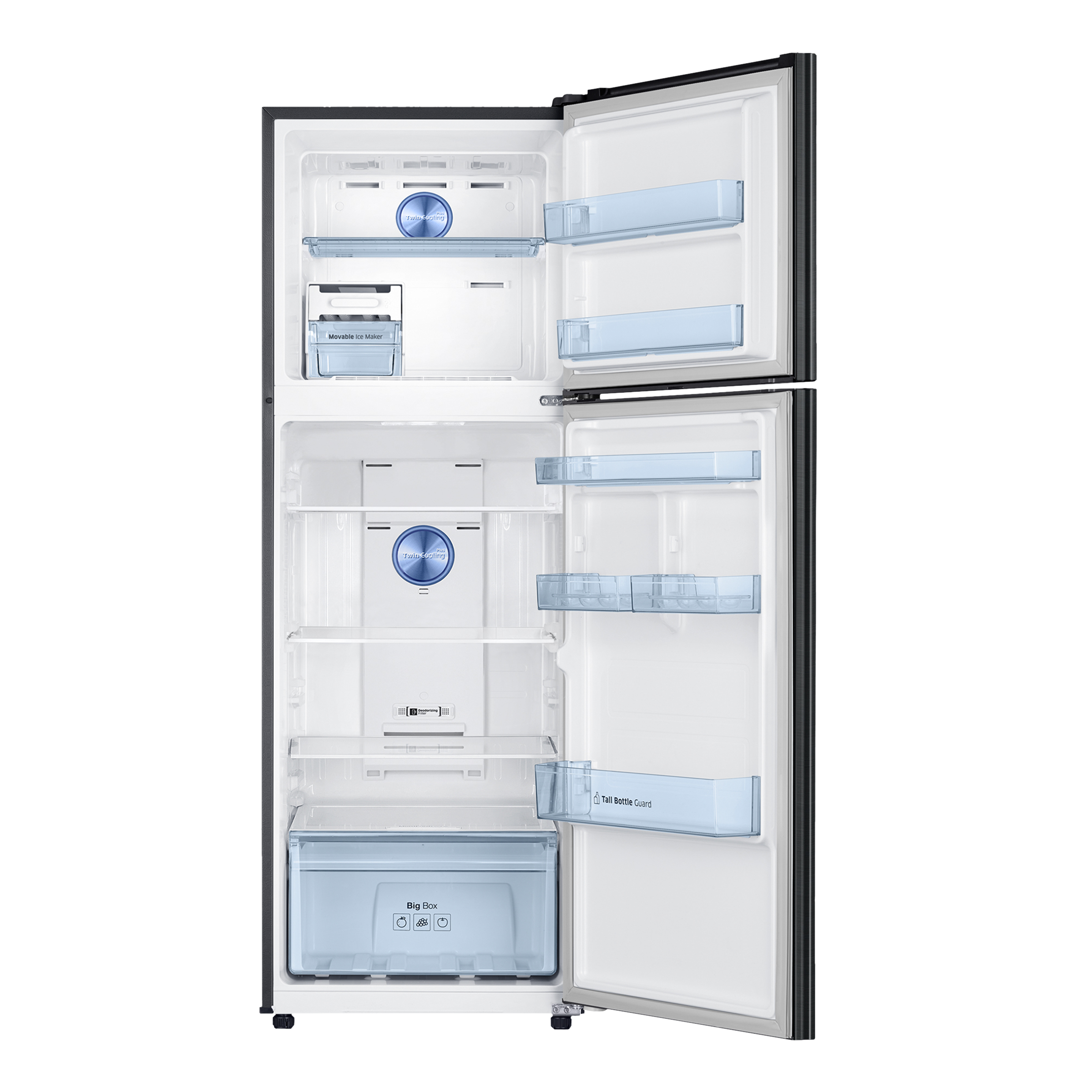 SAMSUNG 322 Litres 2 Star Frost Free Double Door Refrigerator (RT37C4512BX/HL, Luxe Black)_6