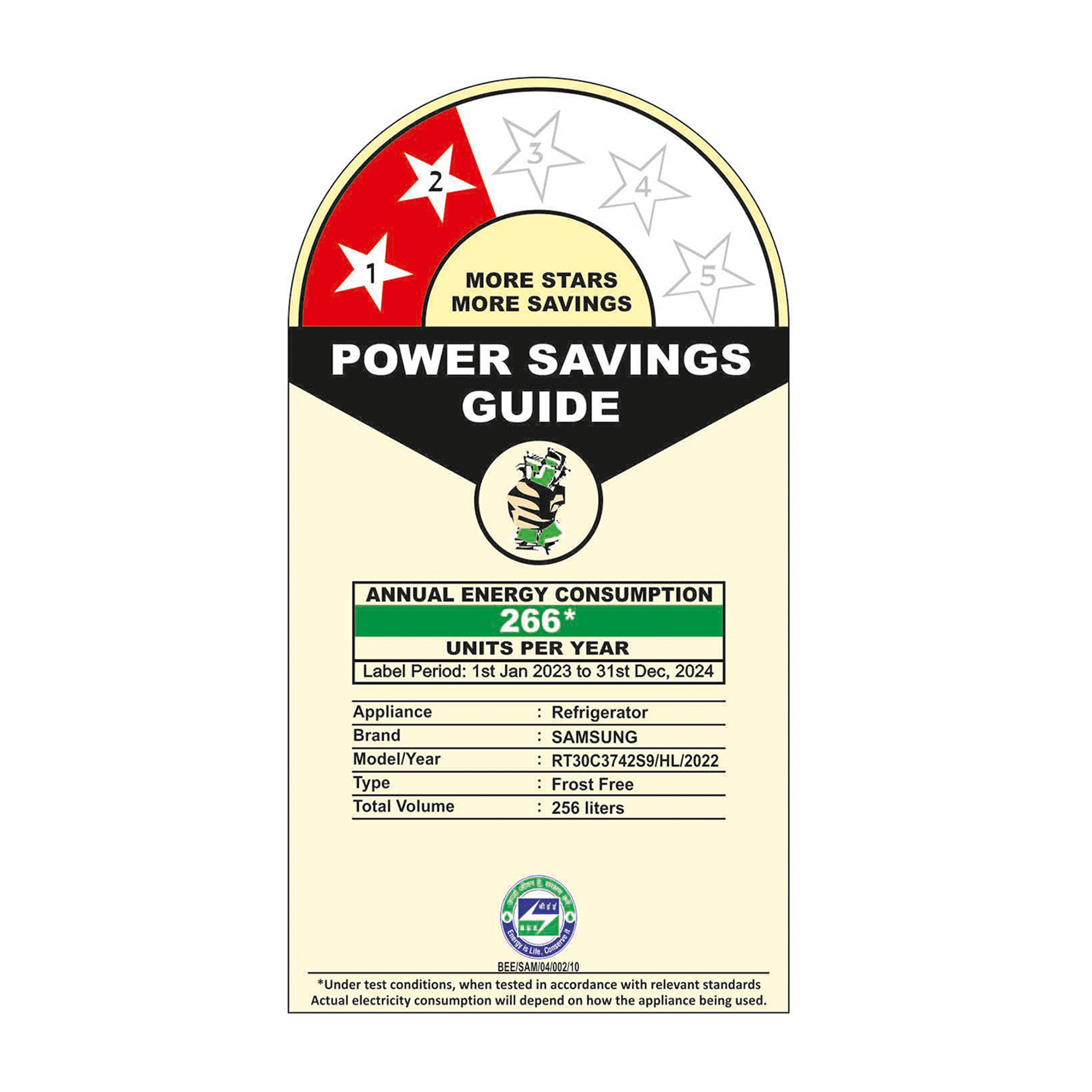 SAMSUNG 256 Litres 2 Star Frost Free Double Door Refrigerator with Convertible 3-in-1 Mode (RT30C3742S9/HL, Refined Inox)_8