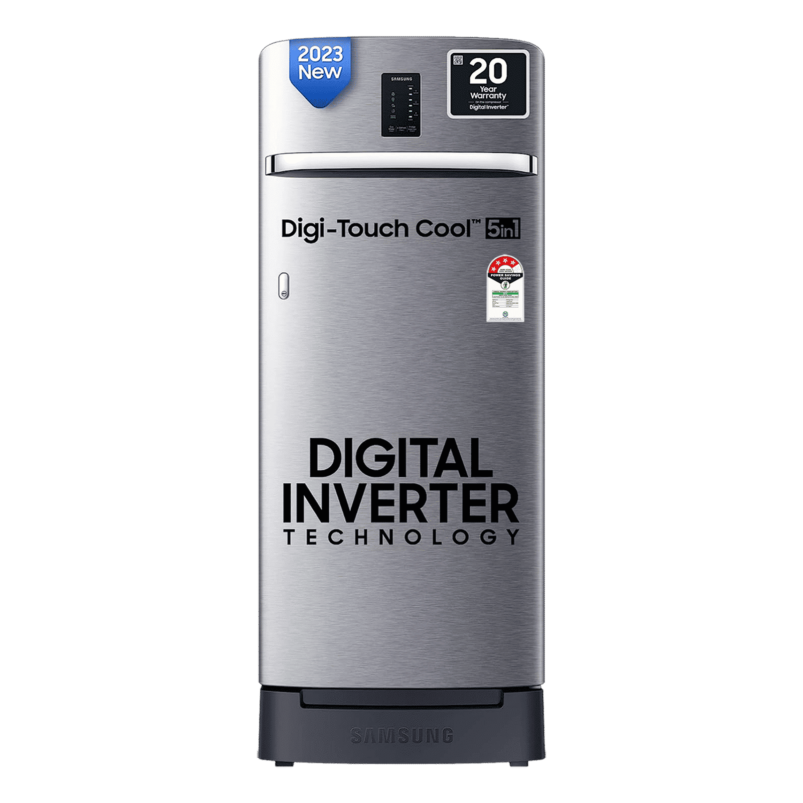 SAMSUNG 215 Litres 4 Star Direct Cool Single Door Refrigerator with Antibacterial Gasket (RR23C2F24S8/HL, Elegant Inox)_1