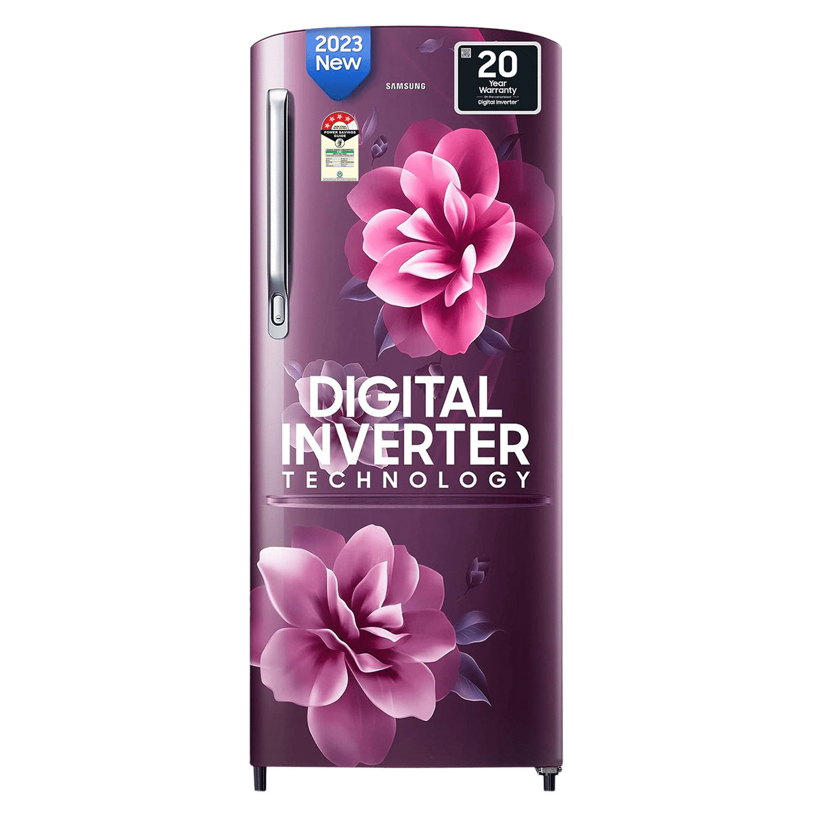 SAMSUNG Stylish Grande 183 Litres4 Star Direct Cool Single Door Refrigerator with Anti Bacterial Gasket (RR20C1724CR/HL, Camellia Purple)_1