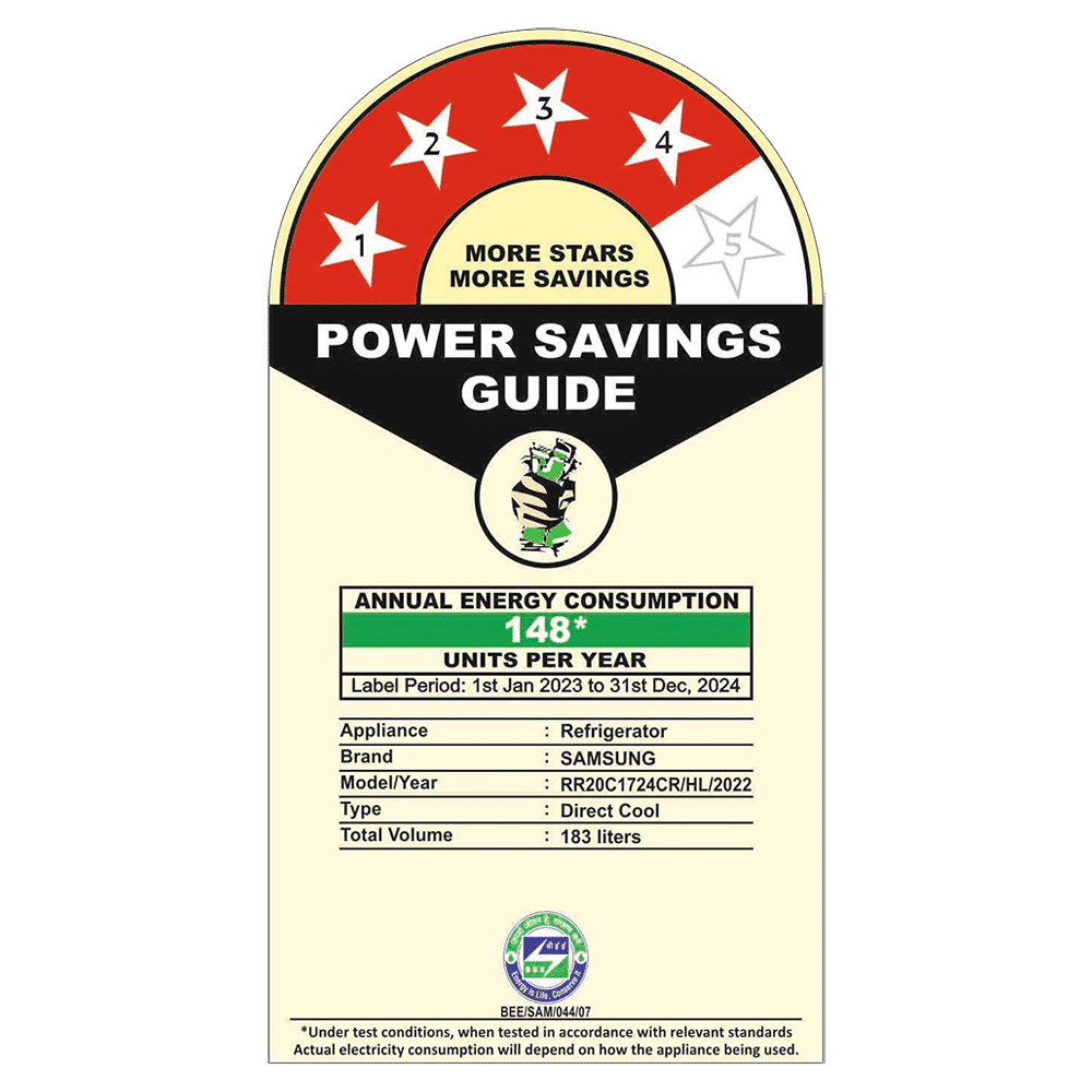 SAMSUNG Stylish Grande 183 Litres4 Star Direct Cool Single Door Refrigerator with Anti Bacterial Gasket (RR20C1724CR/HL, Camellia Purple)_17