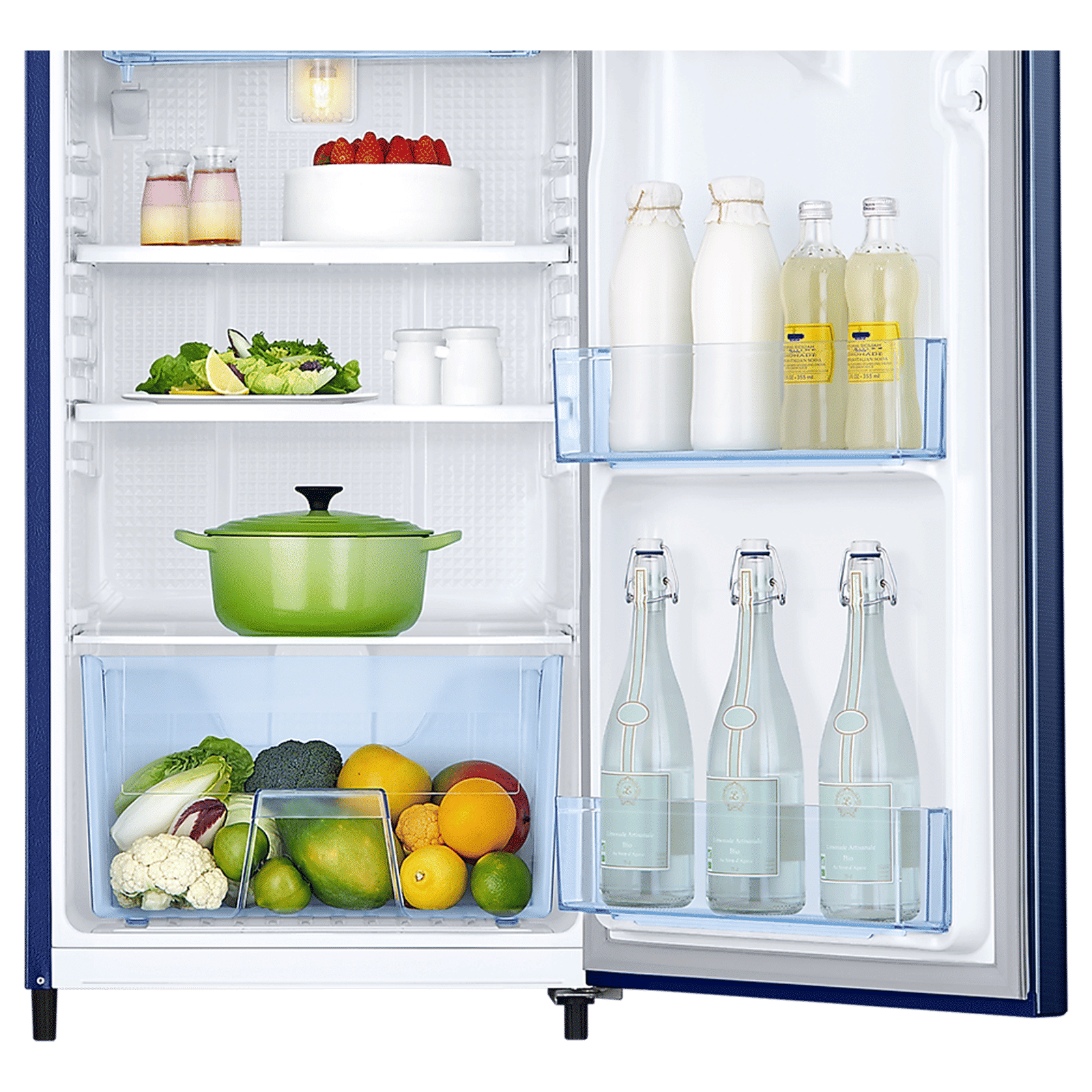 SAMSUNG Stylish Grande 183 Litres4 Star Direct Cool Single Door Refrigerator with Anti Bacterial Gasket (RR20C1724CU/HL, Camellia Blue) SAMSUNG Stylish Grande 183 Litres4 Star Direct Cool Single Door Refrigerator with Anti Bacterial Gasket (RR20C1724CU/HL, Camellia Blue)_12