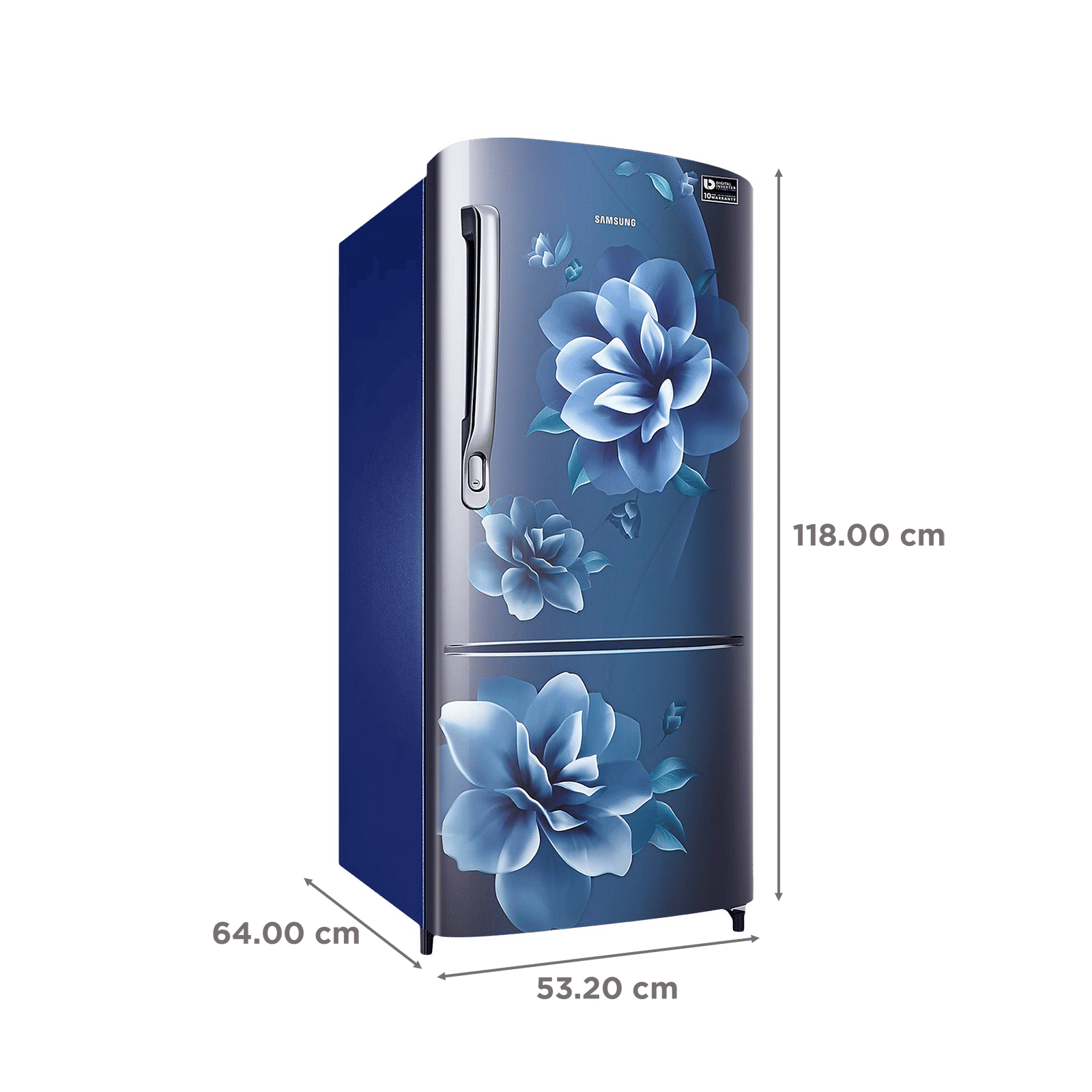 SAMSUNG Stylish Grande 183 Litres4 Star Direct Cool Single Door Refrigerator with Anti Bacterial Gasket (RR20C1724CU/HL, Camellia Blue) SAMSUNG Stylish Grande 183 Litres4 Star Direct Cool Single Door Refrigerator with Anti Bacterial Gasket (RR20C1724CU/HL, Camellia Blue)_3