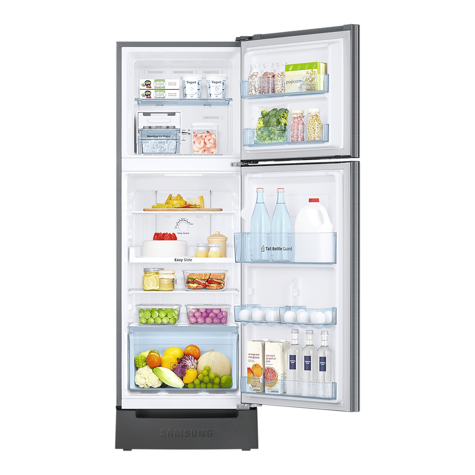 SAMSUNG 236 Litres 2 Star Frost Free Double Door Refrigerator with Distributed Cooling (RT28C3122S8/HL, Elegant Inox)_5