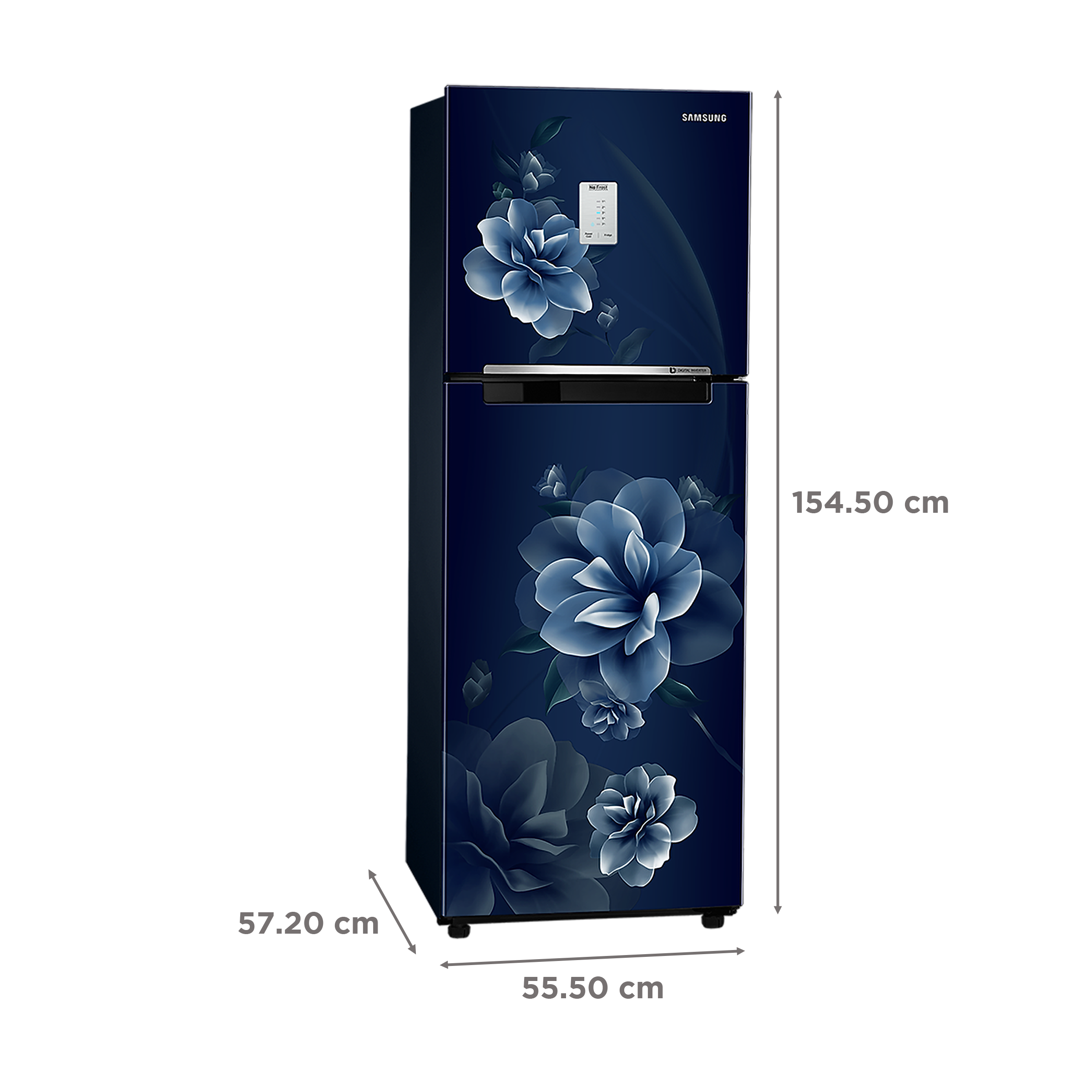 SAMSUNG 236 Litres 2 Star Frost Free Double Door Refrigerator with Digital Inverter Technology (RT28C3452CU/HL, Camellia Blue)_3