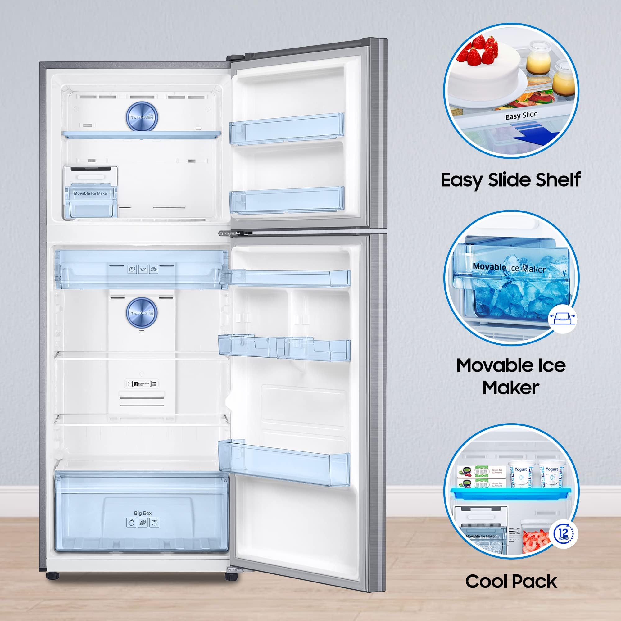 SAMSUNG 363 Litres 2 Star Frost Free Double Door Convertible Refrigerator with Stabilizer Free Operation (RT39C5532S8/HL, Elegant Inox)_15